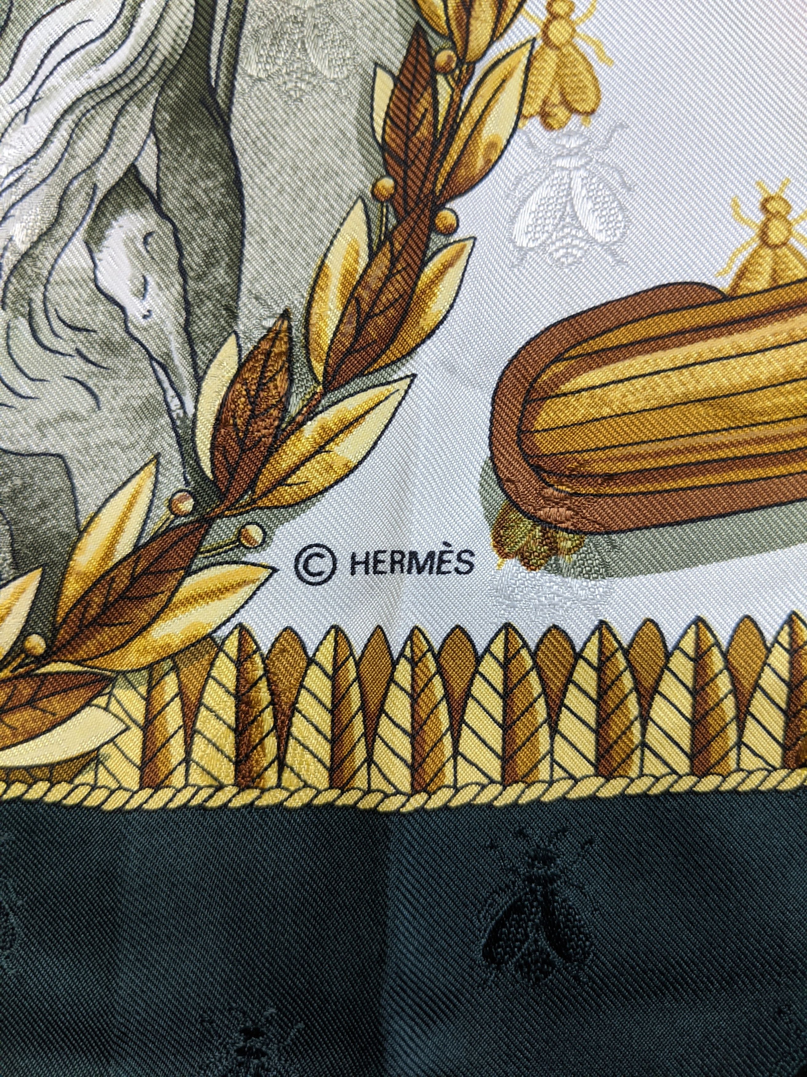 Hermes Hermes Paris Napoleon By Philippe Ledoux Silk Scarf Size ONE SIZE - 6 Thumbnail