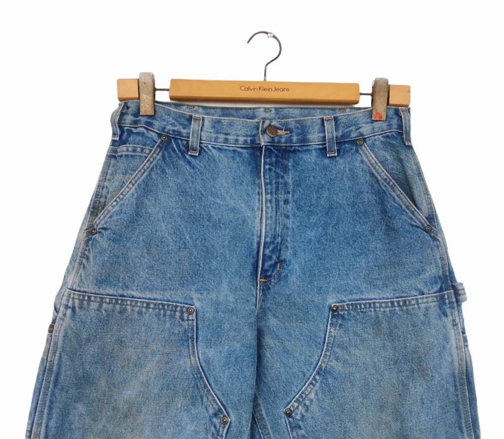 Carhartt × Carhartt Wip 🔥Carhatt Double Knee Bleach Denim Jeans🔥 Size US 32 / EU 48 - 6 Thumbnail