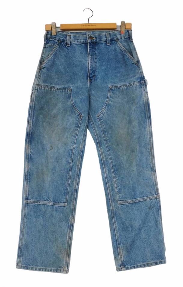 Carhartt × Carhartt Wip 🔥Carhatt Double Knee Bleach Denim Jeans🔥 Size US 32 / EU 48 - 1 Thumbnail