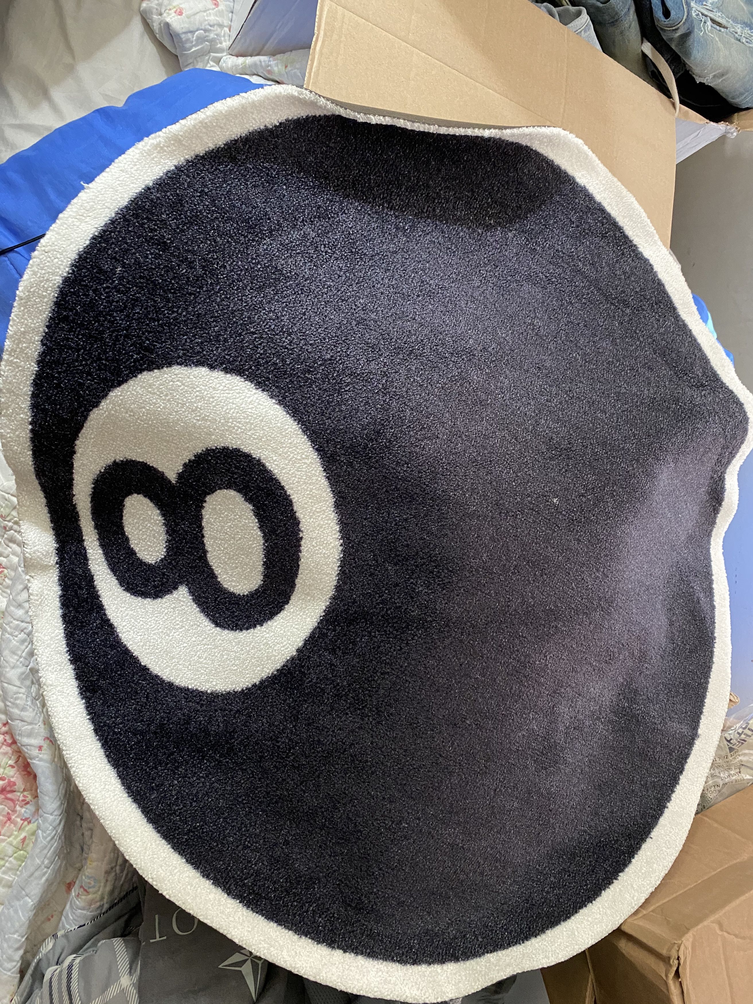 stussy 8 ball rug black