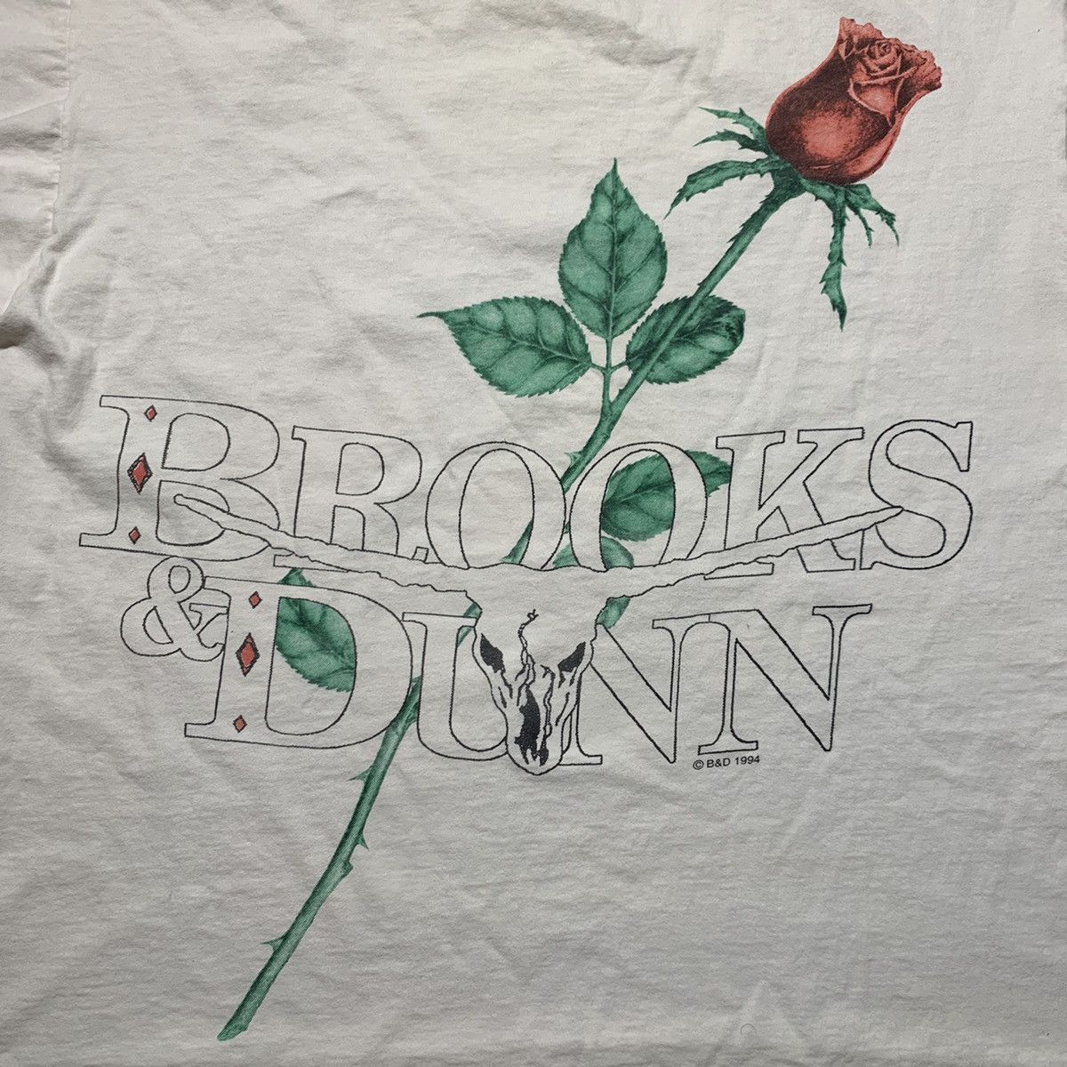 Band Tees Vintage 1994 Brooks & Dunn Rose tee Size US XXL / EU 58 / 5 - 5 Thumbnail