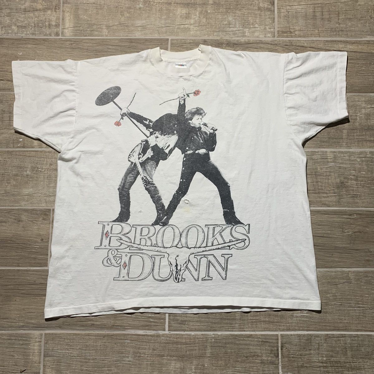 Band Tees Vintage 1994 Brooks & Dunn Rose tee Size US XXL / EU 58 / 5 - 1 Thumbnail