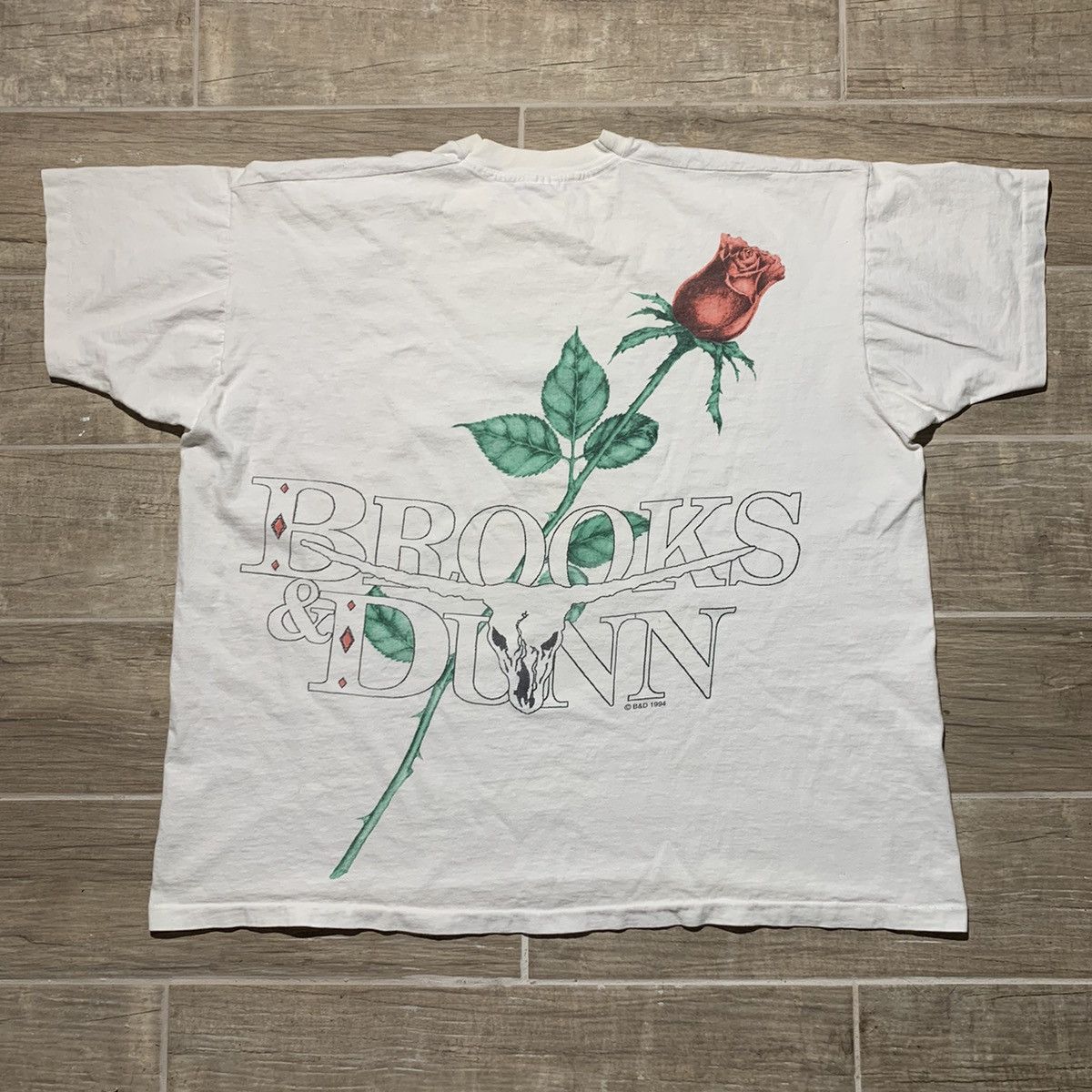 Band Tees Vintage 1994 Brooks & Dunn Rose tee Size US XXL / EU 58 / 5 - 7 Thumbnail