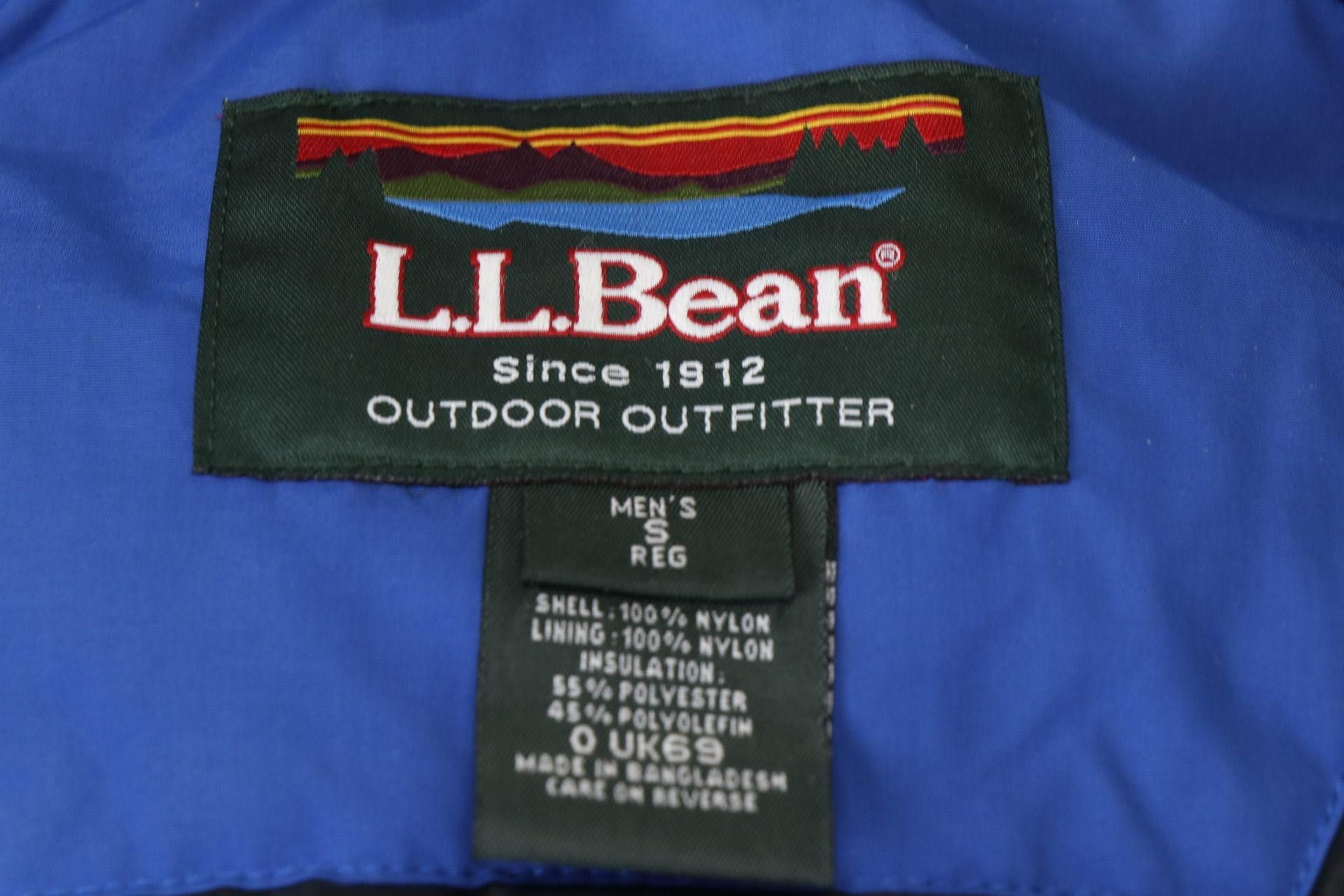 L.L.Bean Men’s Full Zip Up S Blue Winter Jacket Hooded Coat