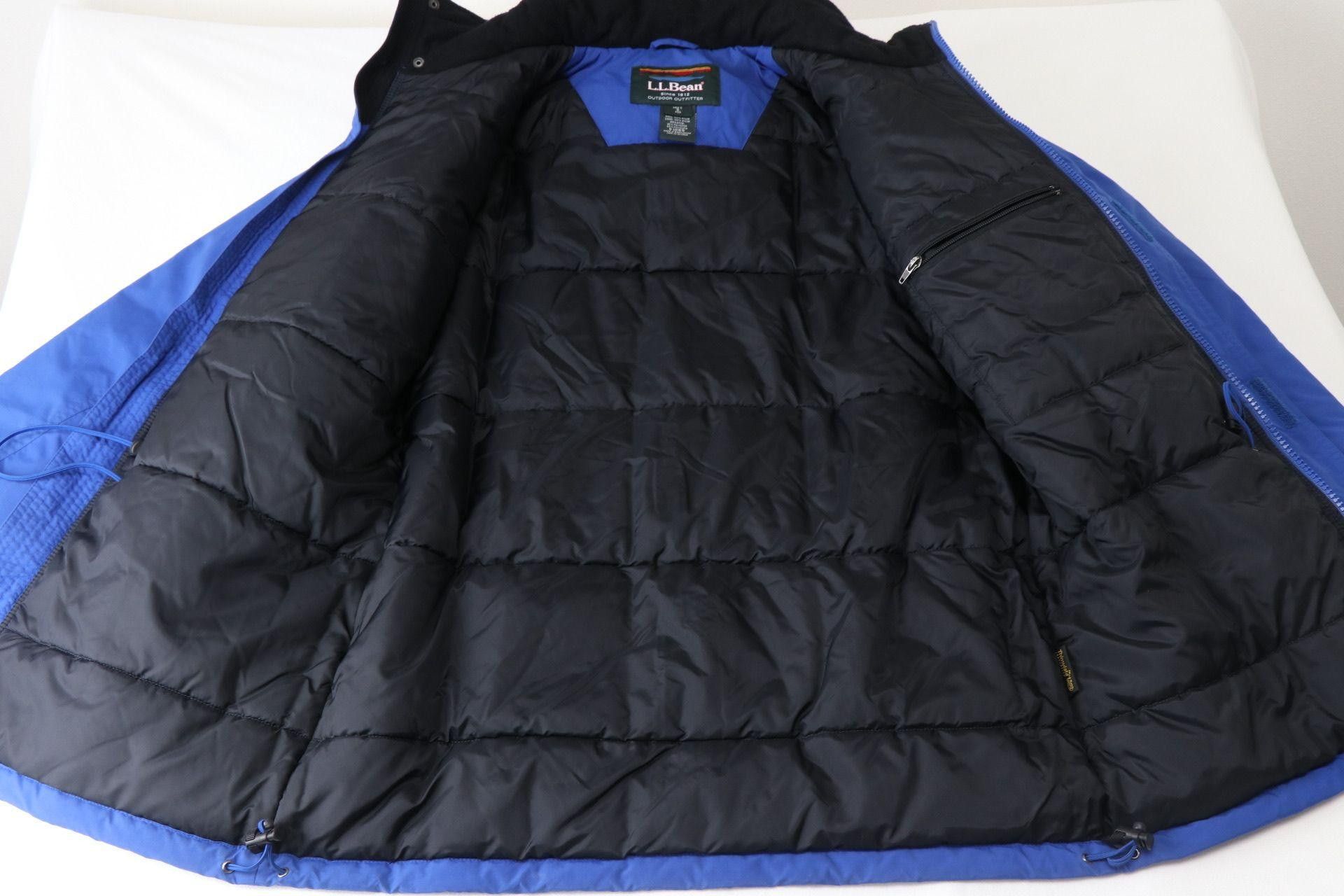 L.L.Bean Men’s Full Zip Up S Blue Winter Jacket Hooded Coat