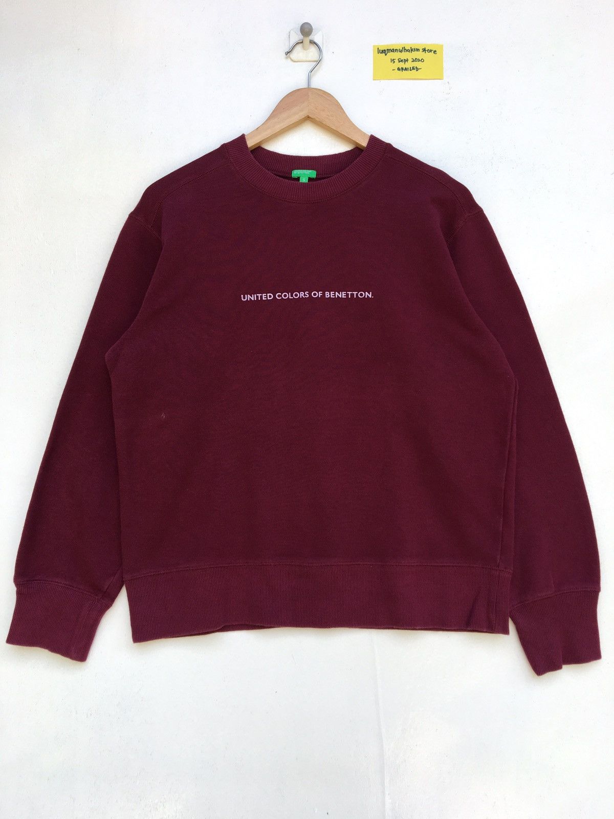 United Colors Of Benetton Vtg United Colors of Benetton Big Logo Spellout Sweatshirt Size US M / EU 48-50 / 2 - 2 Thumbnail
