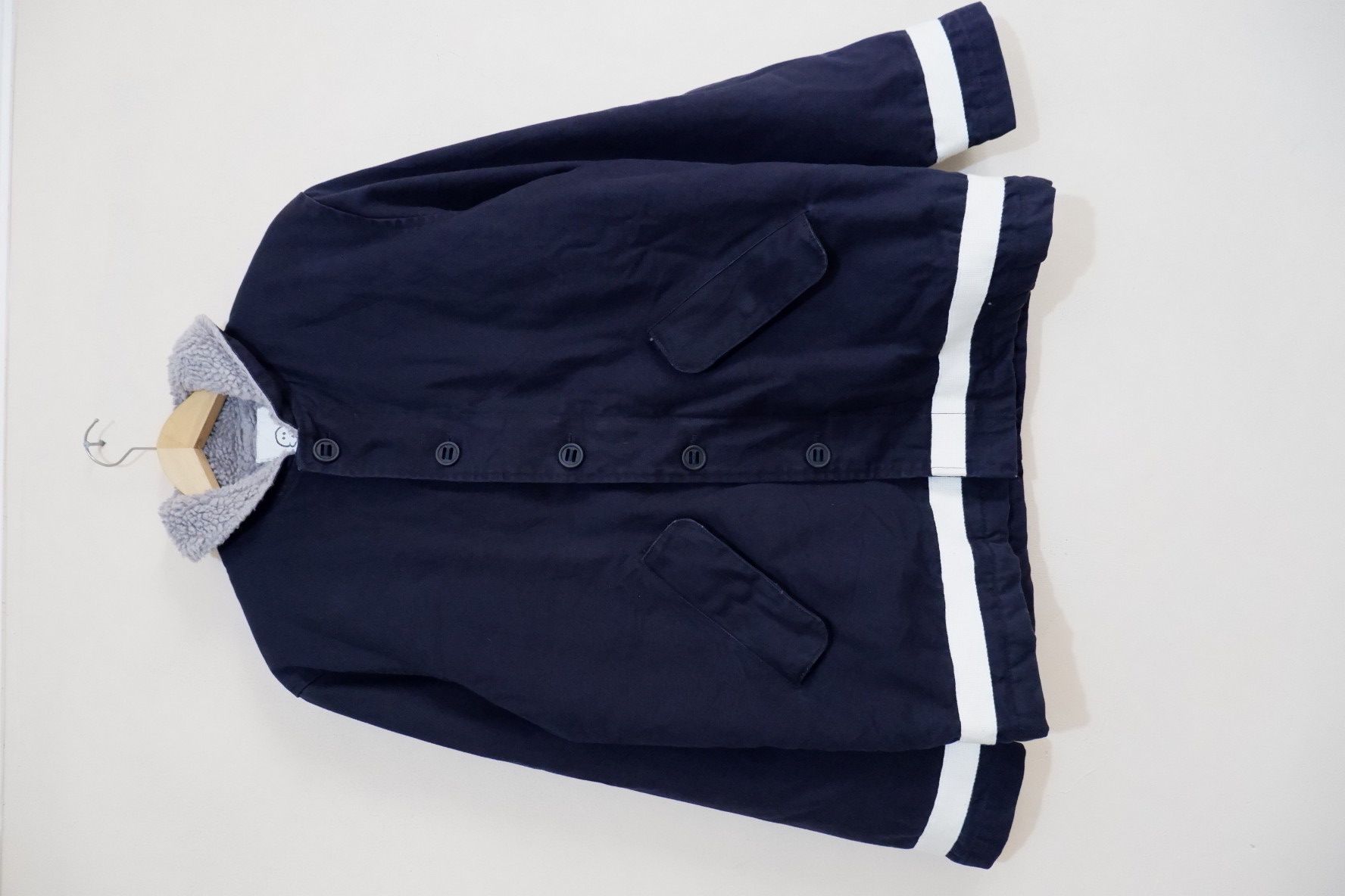 image of Military x USN Public Voice N1 Deck Jacket in Blue, Men's (Size Large)
