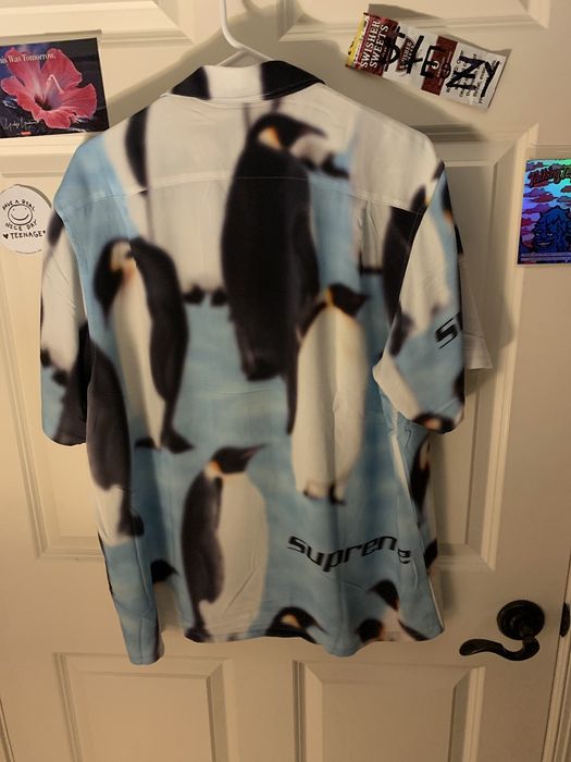 Supreme Supreme Penguins Rayon S/S Shirt - Blue - Medium | Grailed