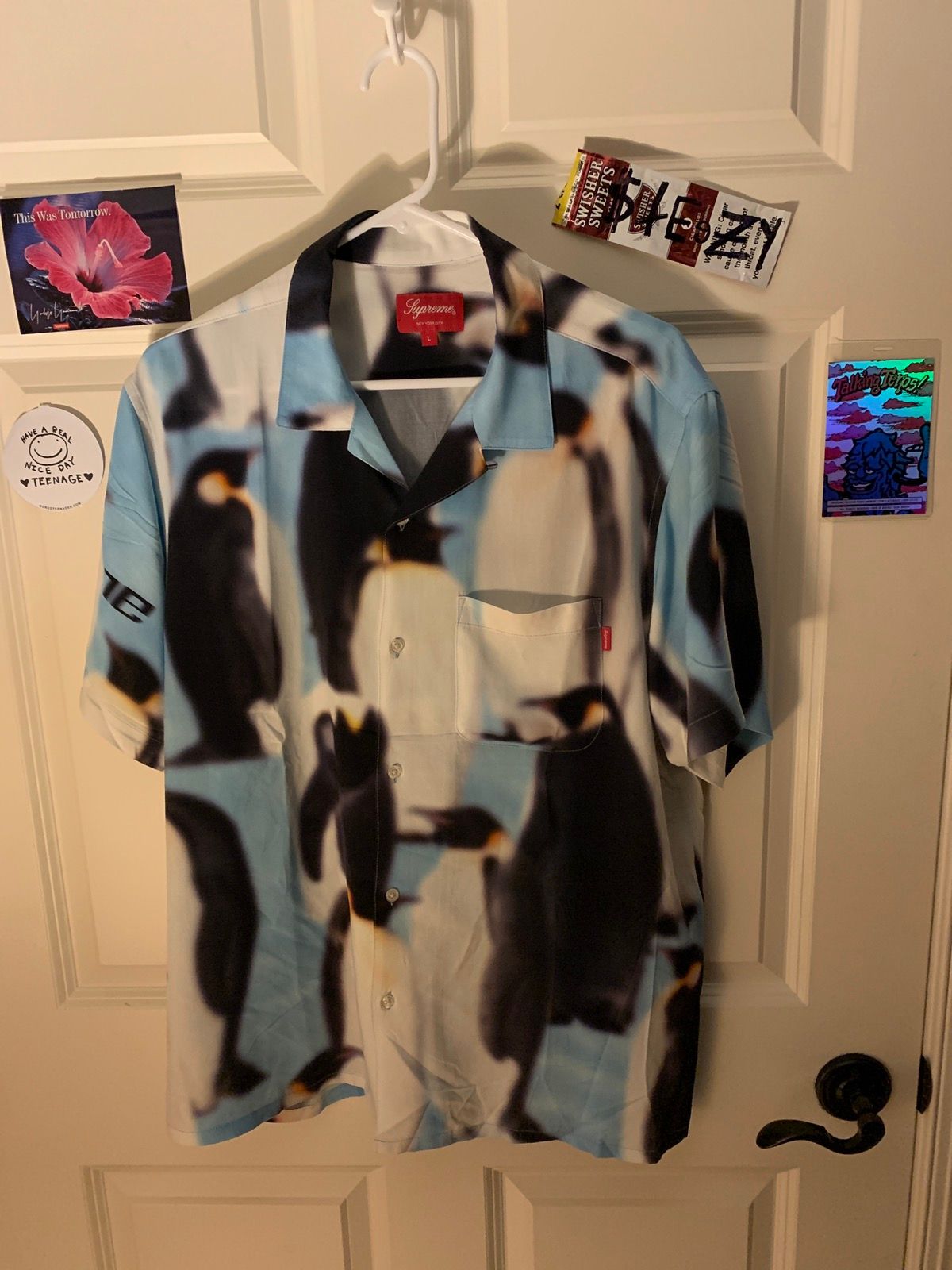 Supreme Supreme Penguins Rayon S/S Shirt - Blue - Medium | Grailed