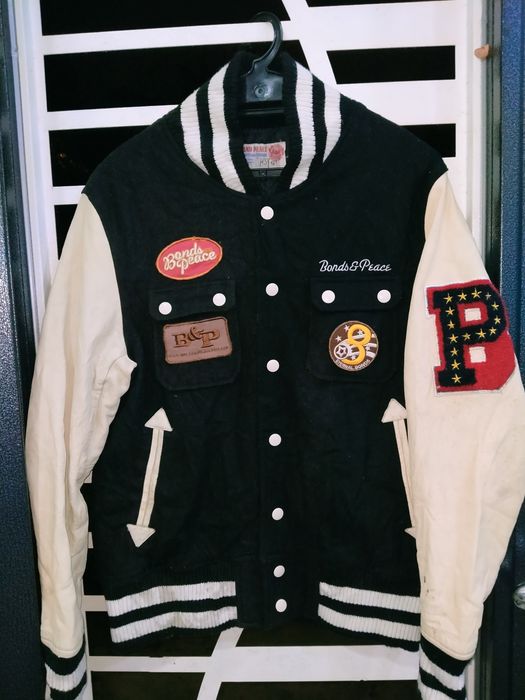 Vintage Bonds And Peace Varsity Jacket American Vintage Style