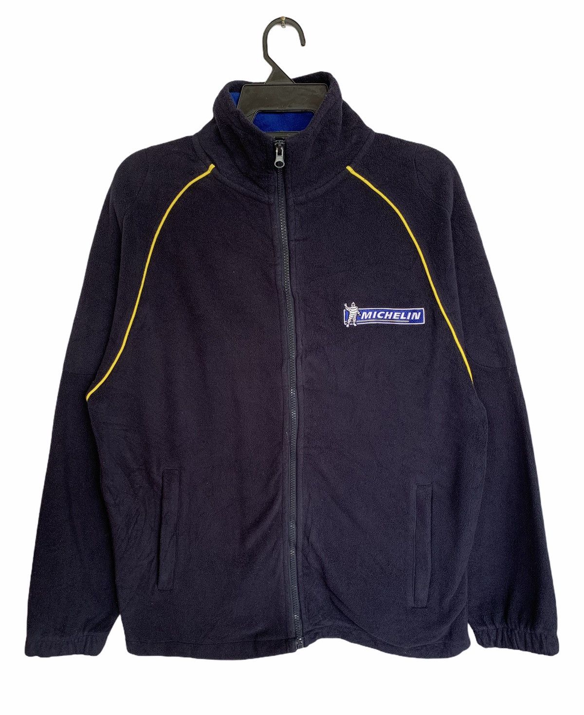 Racing × Vintage Michelin Jacket Fleece Full Zip Dark Blue Colour | Grailed