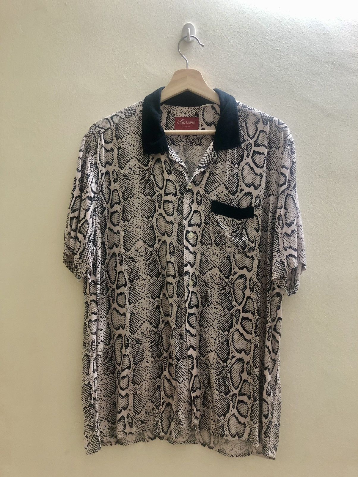 Supreme SS12 Snakeskin Button Up Rayon Shirt | Grailed