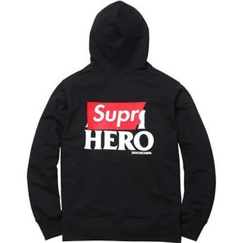 Supreme AntiHero Black Hoodie pullover | Grailed