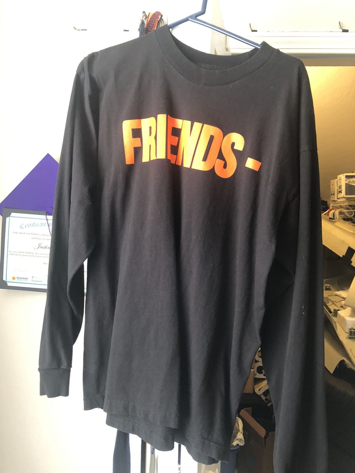 VLONE orders Friends- Black Tee Size S