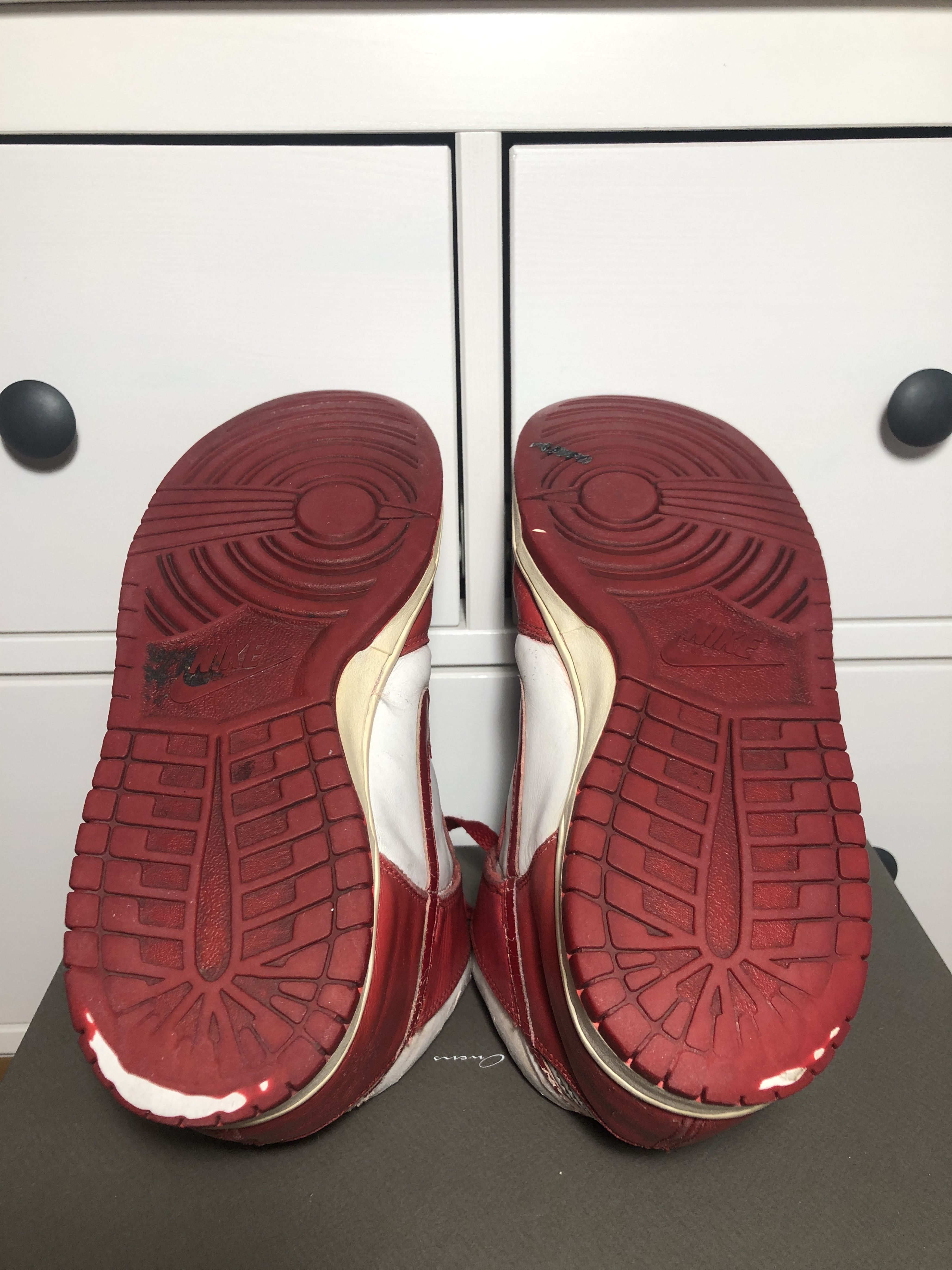 Nike Original 1999 Varsity Red Dunk High Sneakers / St.John's Size US 8.5 / EU 41-42 - 9 Thumbnail