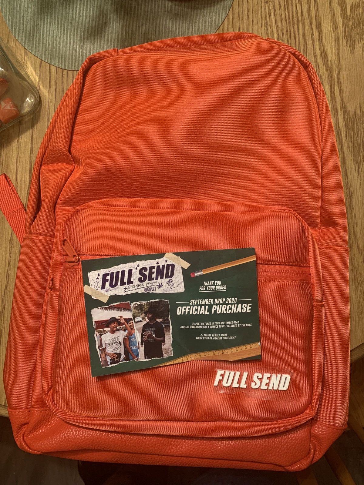 Full Send by Nelk Boys FULLSEND BACKPACK RED NELK BOYS SEPTEMBER DROP Grailed