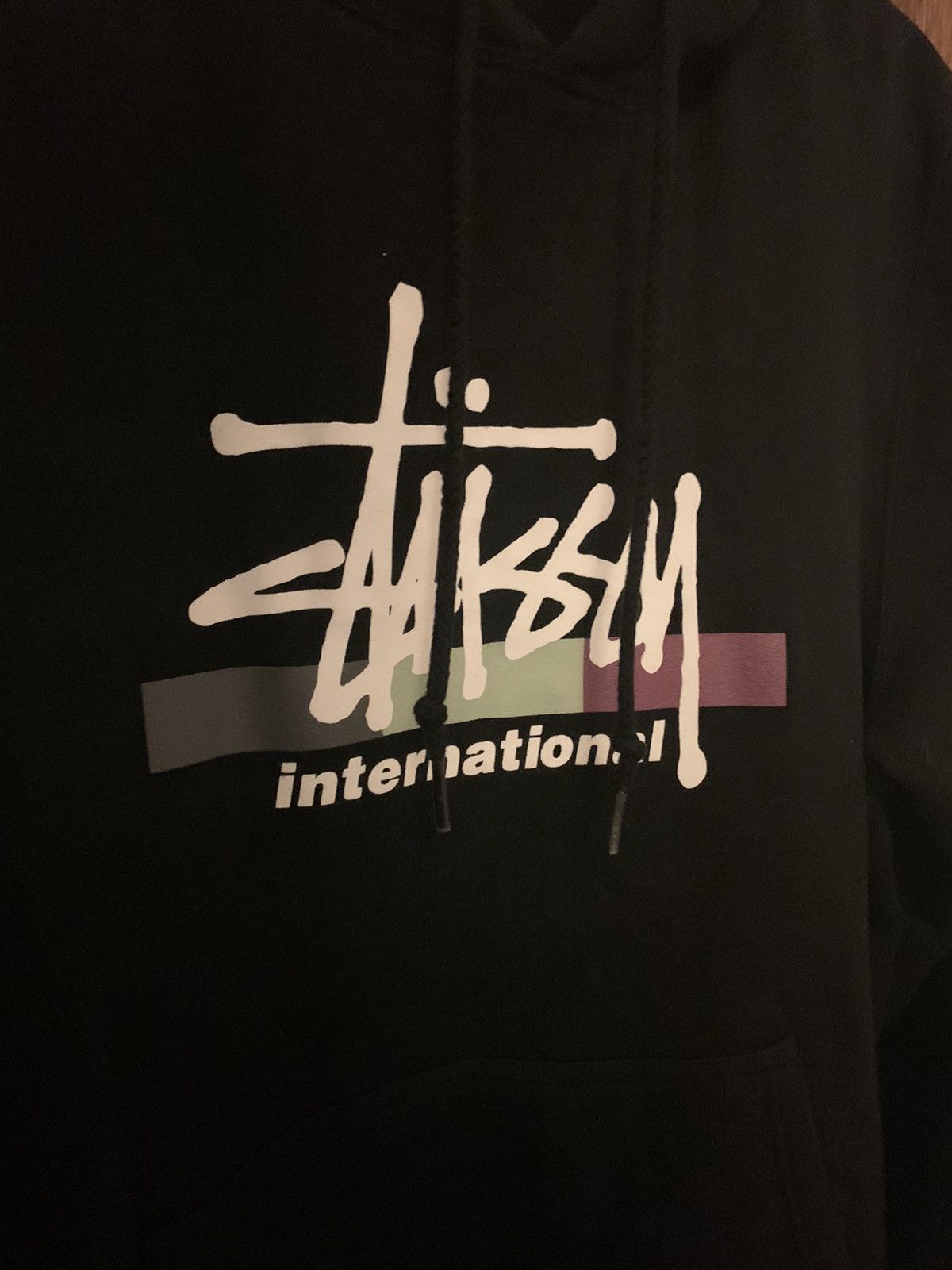 Stussy Stussy International Black Hoodie Size US M / EU 48-50 / 2 - 2 Thumbnail