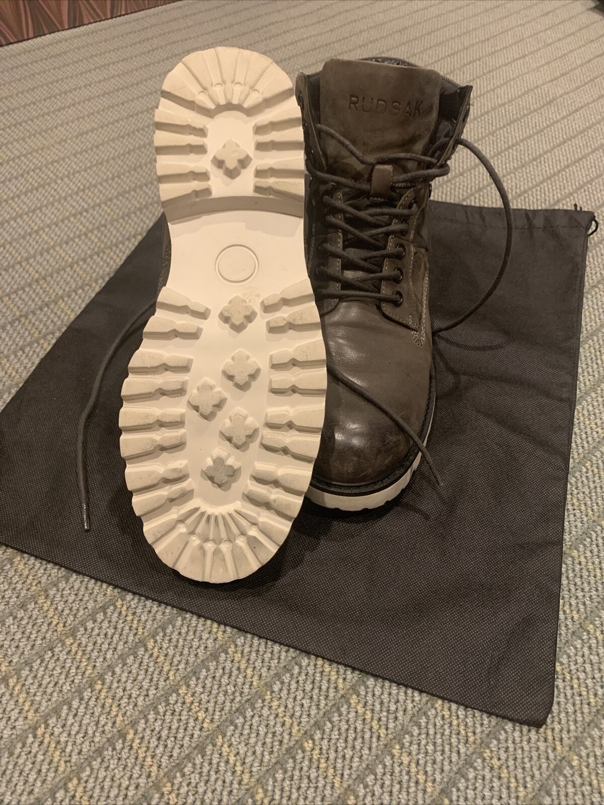 Rudsak Rudsak men's genuine leather boots in a greyish olive drab Size US 9.5 / EU 42-43 - 5 Thumbnail