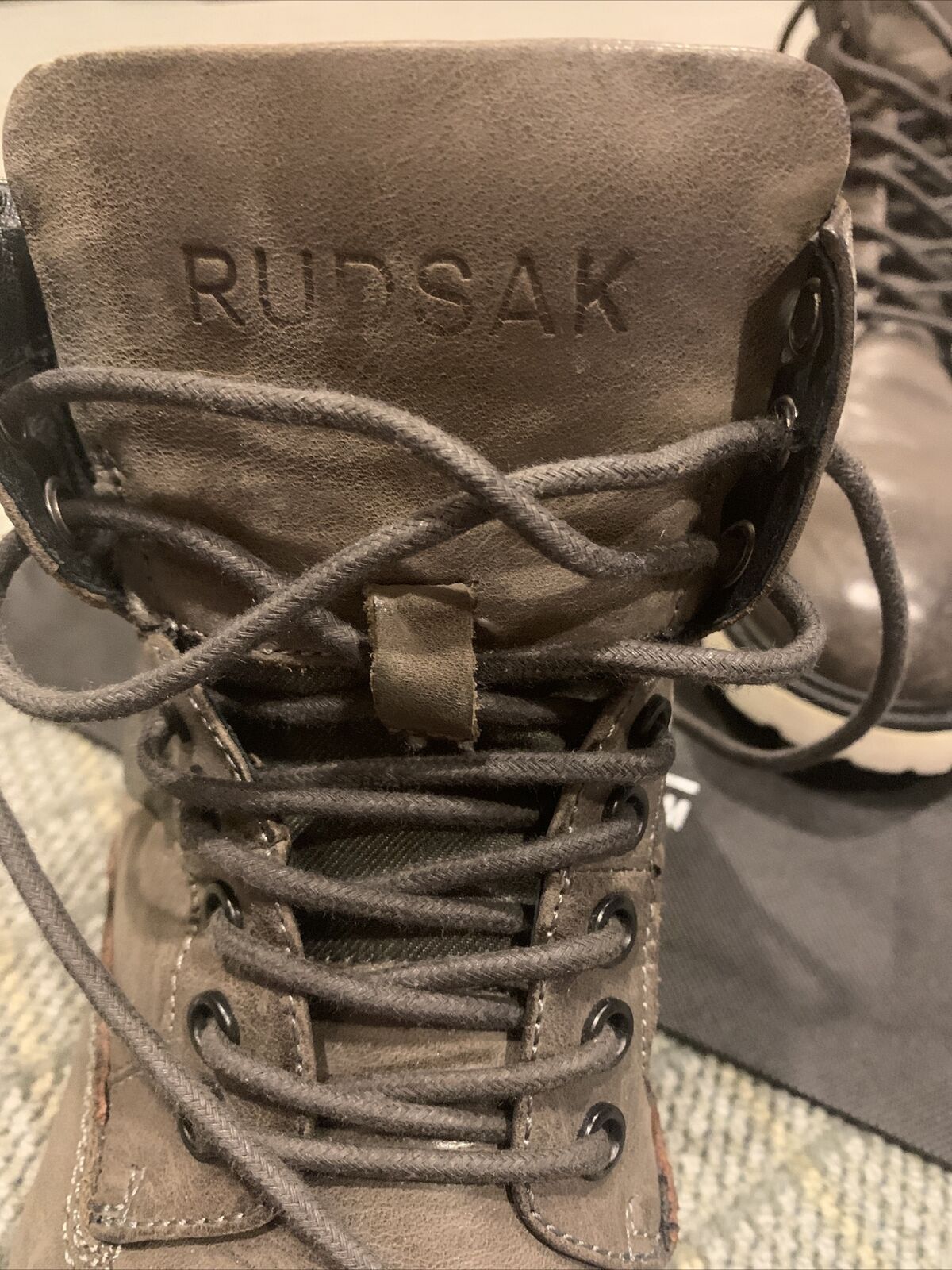 Rudsak Rudsak men's genuine leather boots in a greyish olive drab Size US 9.5 / EU 42-43 - 6 Thumbnail