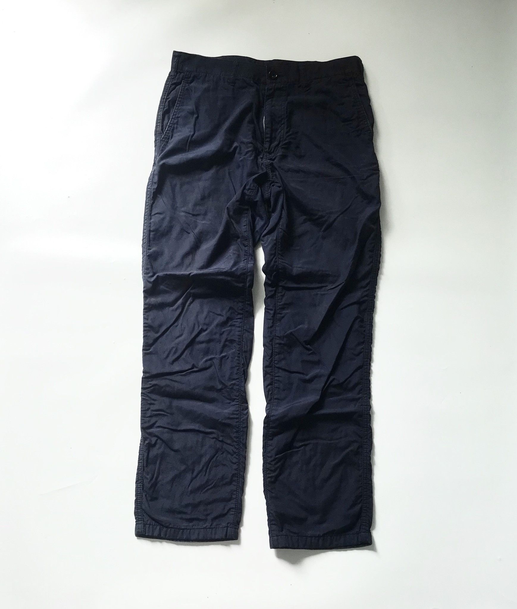 *FINAL DROP* CDG homme AD2004 navy glossy trousers