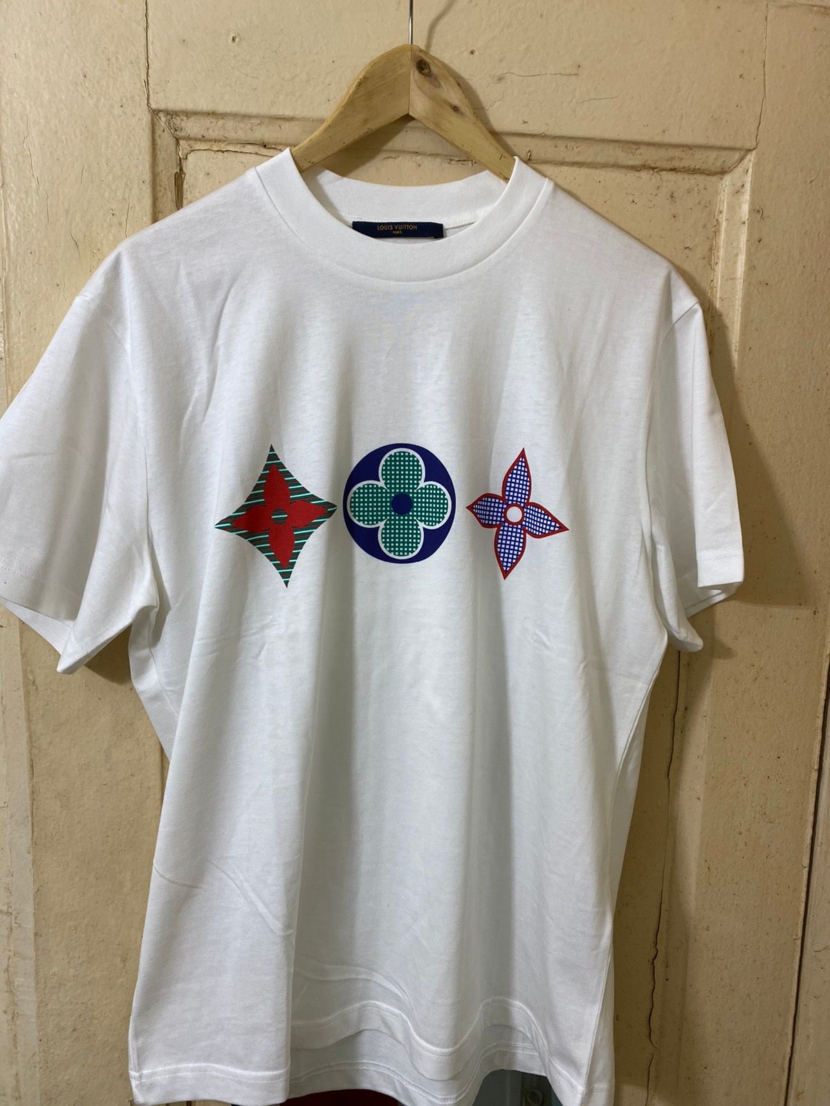 Lv Multicolor Monogram Printed T-shirts