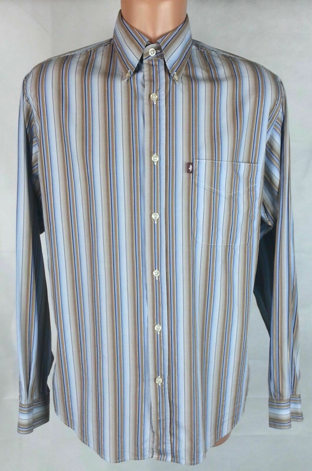 Marlboro Classics Marlboro Classics Striped Long Sleeve Men's Cotton ...