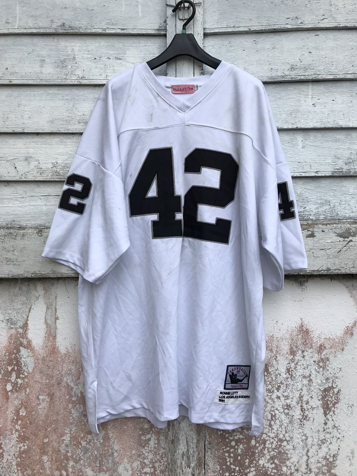 NFL Raiders Men's Mitchell & Ness 1991 Ronnie Lott #42 Jersey