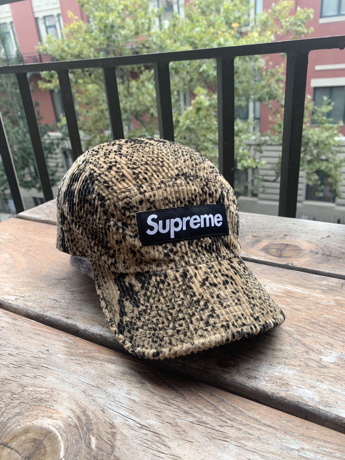 Supreme supreme snakeskin corduroy camp cap (tan) | Grailed