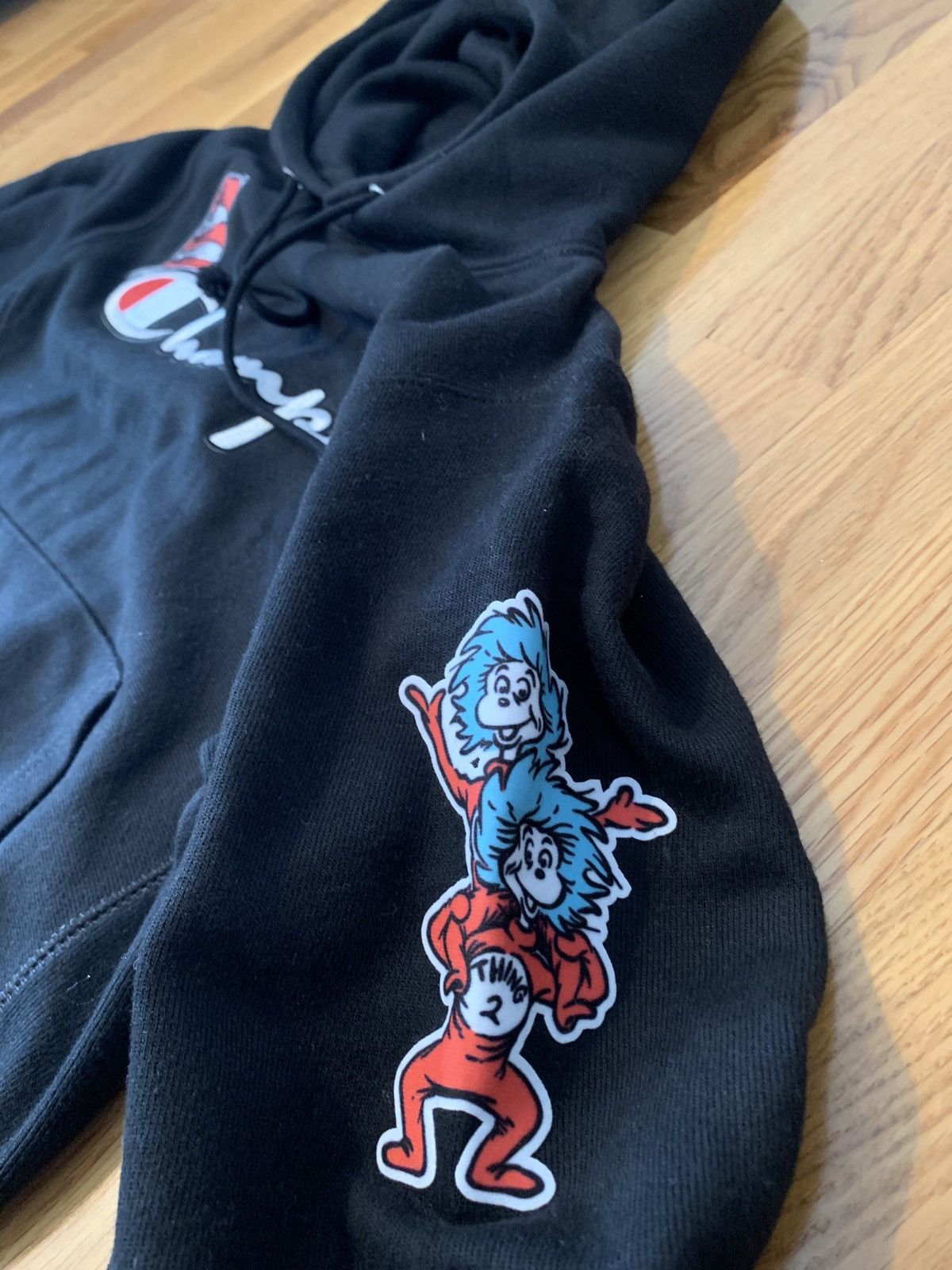 Champion DS/New Champion x Dr. Seuss Black Hoodie - Size: XS Size US XS / EU 42 / 0 - 4 Thumbnail
