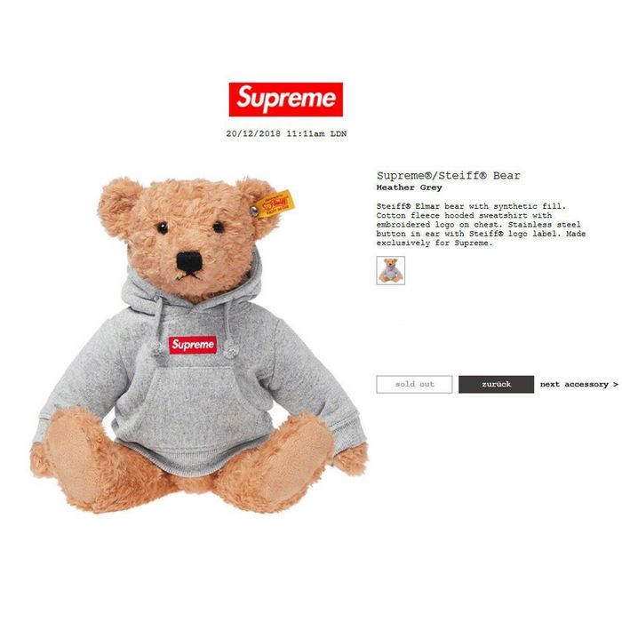 Supreme steiff teddy bear deals