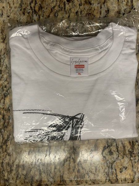 Supreme White Supreme Yohji Yamamoto Scribble Wolf Tee | Grailed