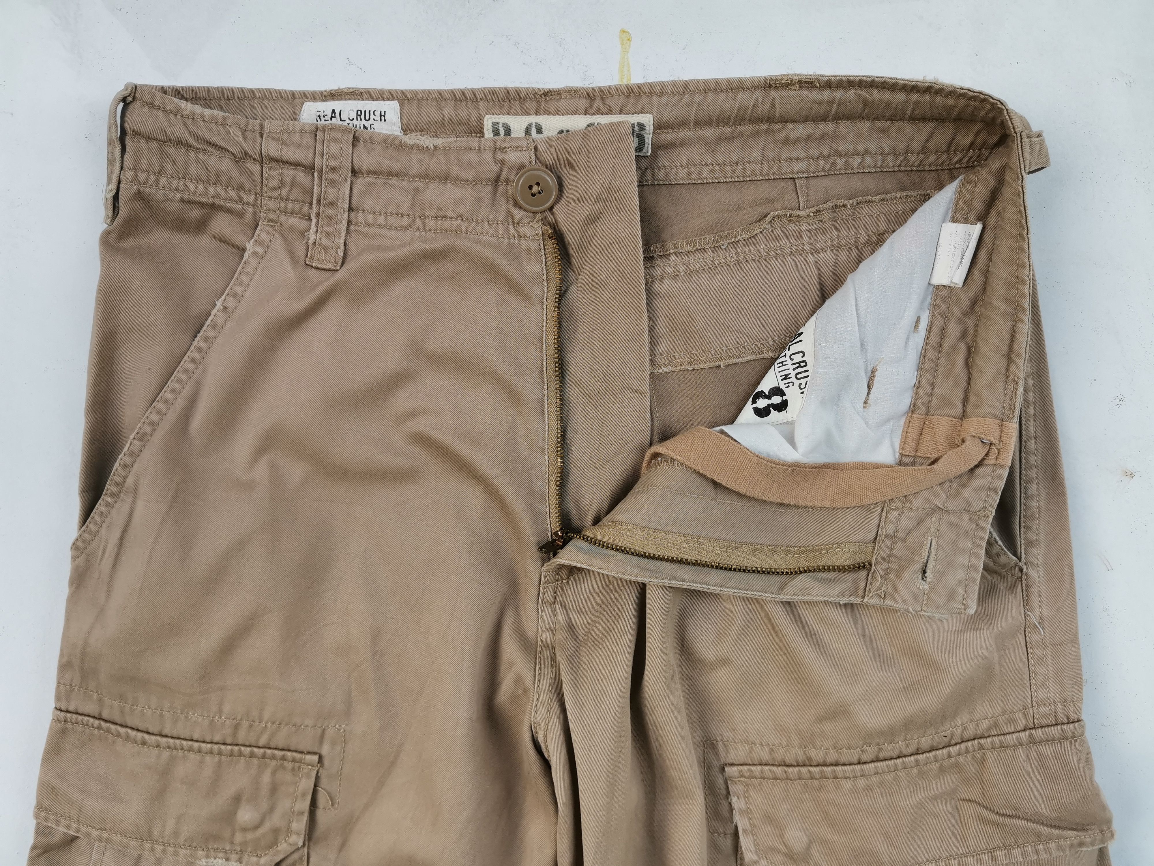 Japanese Brand Real Crush Clothing Tactical Cargo Multipocket Pants Size US 33 - 11 Thumbnail