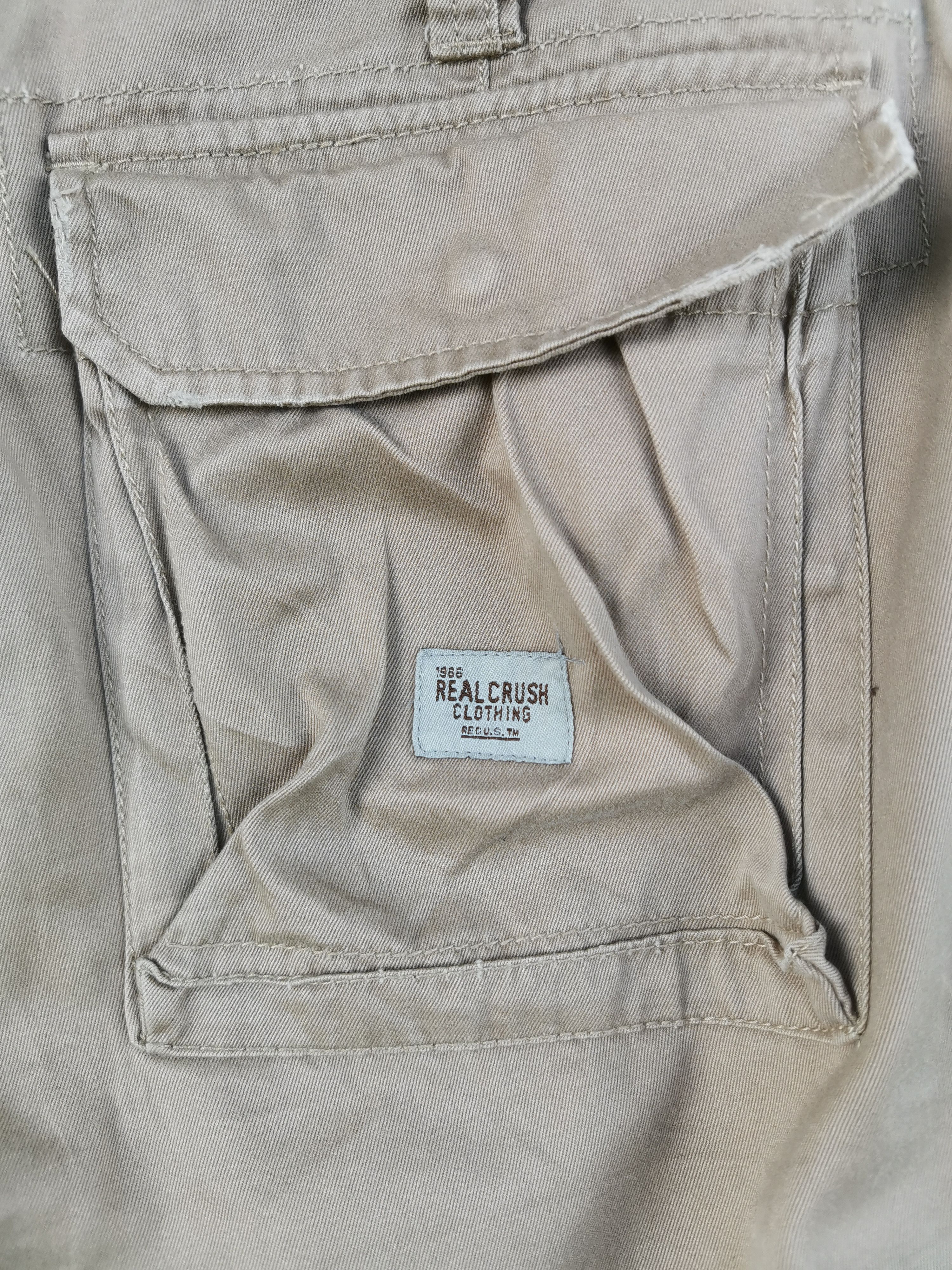 Japanese Brand Real Crush Clothing Tactical Cargo Multipocket Pants Size US 33 - 8 Thumbnail