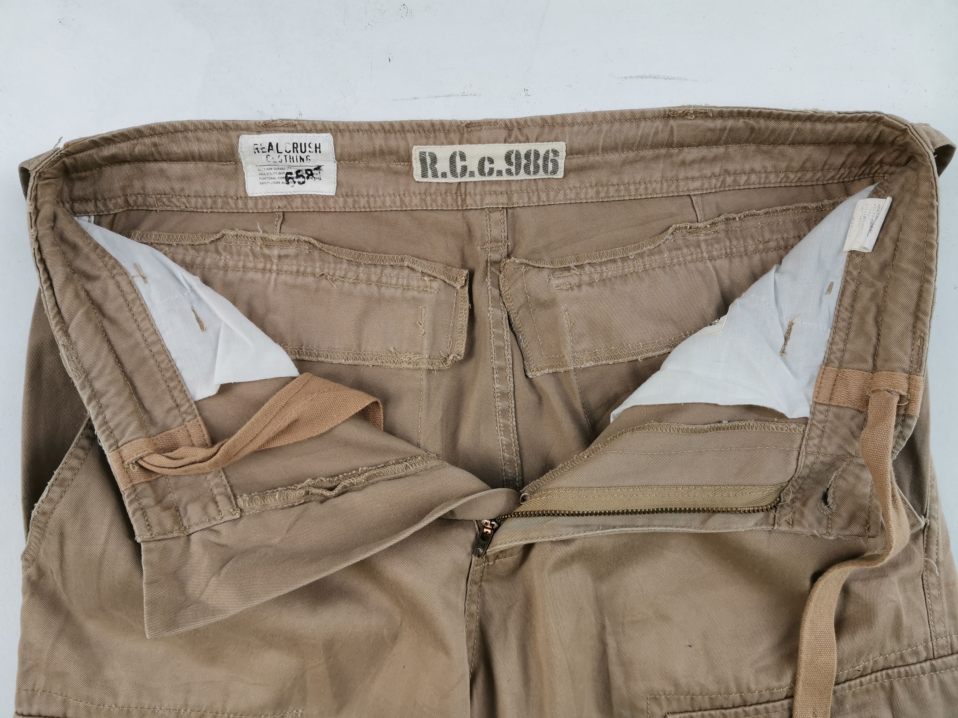 Japanese Brand Real Crush Clothing Tactical Cargo Multipocket Pants Size US 33 - 2 Thumbnail
