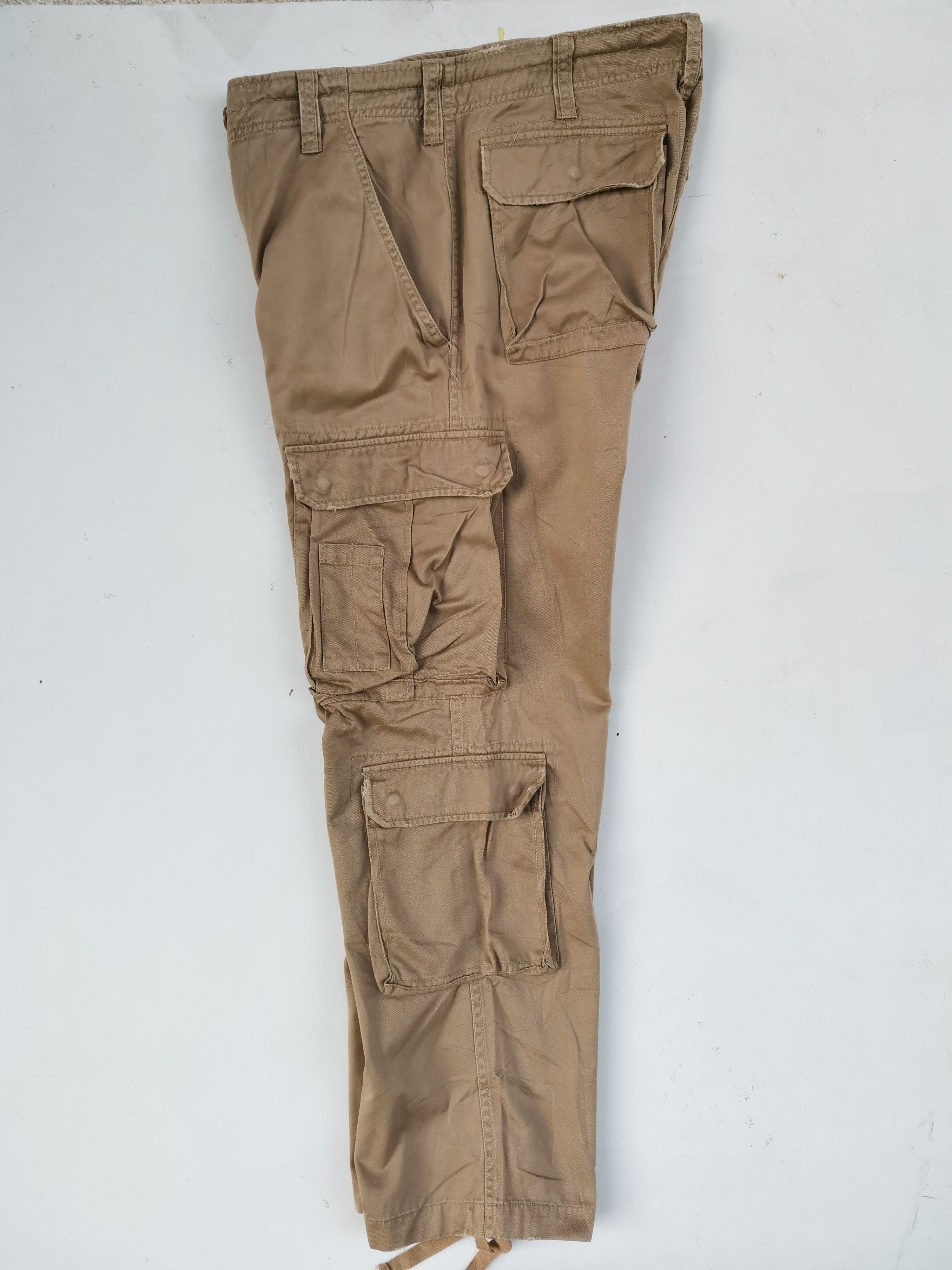 Japanese Brand Real Crush Clothing Tactical Cargo Multipocket Pants Size US 33 - 7 Thumbnail