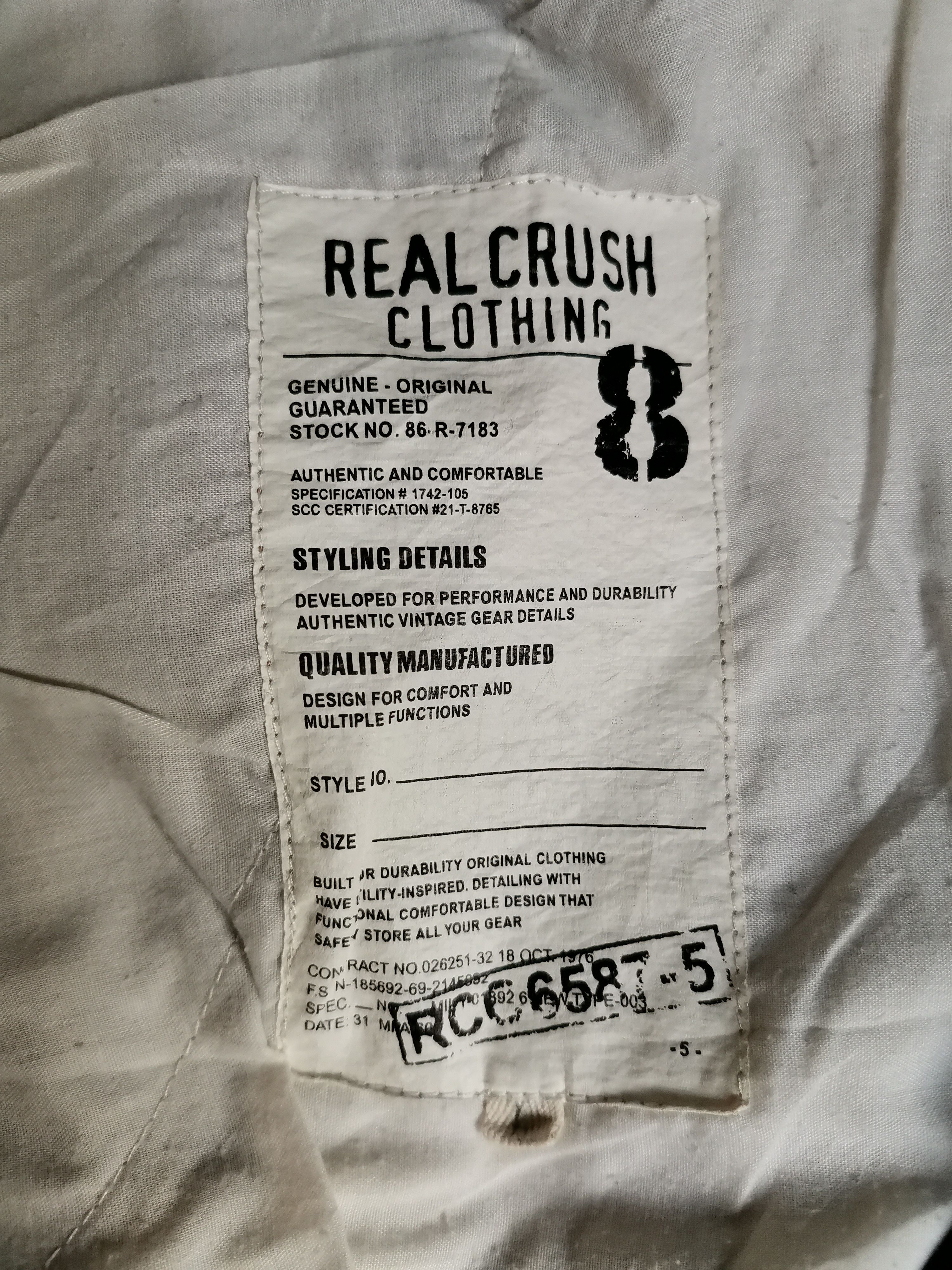Japanese Brand Real Crush Clothing Tactical Cargo Multipocket Pants Size US 33 - 4 Thumbnail