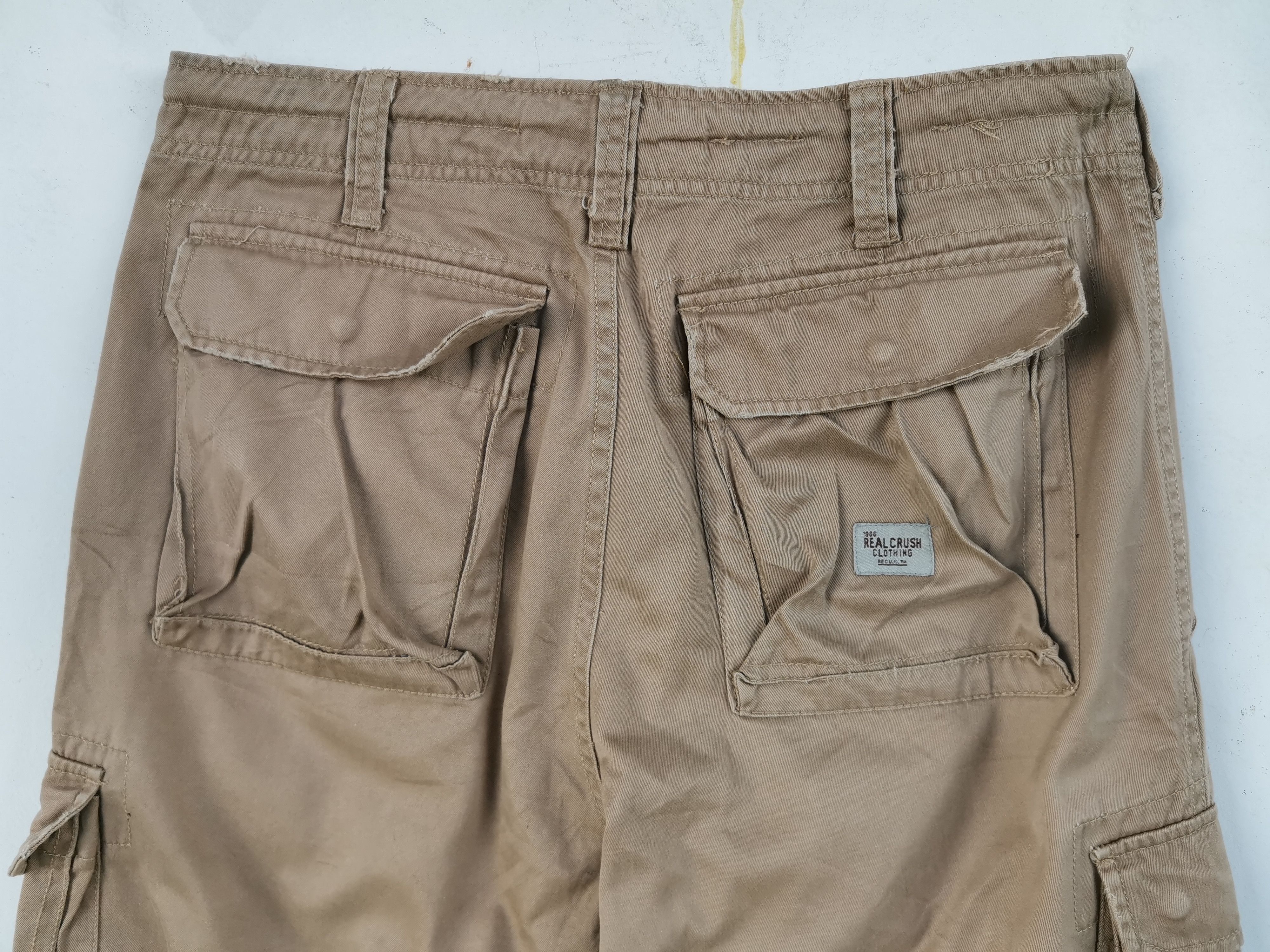 Japanese Brand Real Crush Clothing Tactical Cargo Multipocket Pants Size US 33 - 9 Thumbnail
