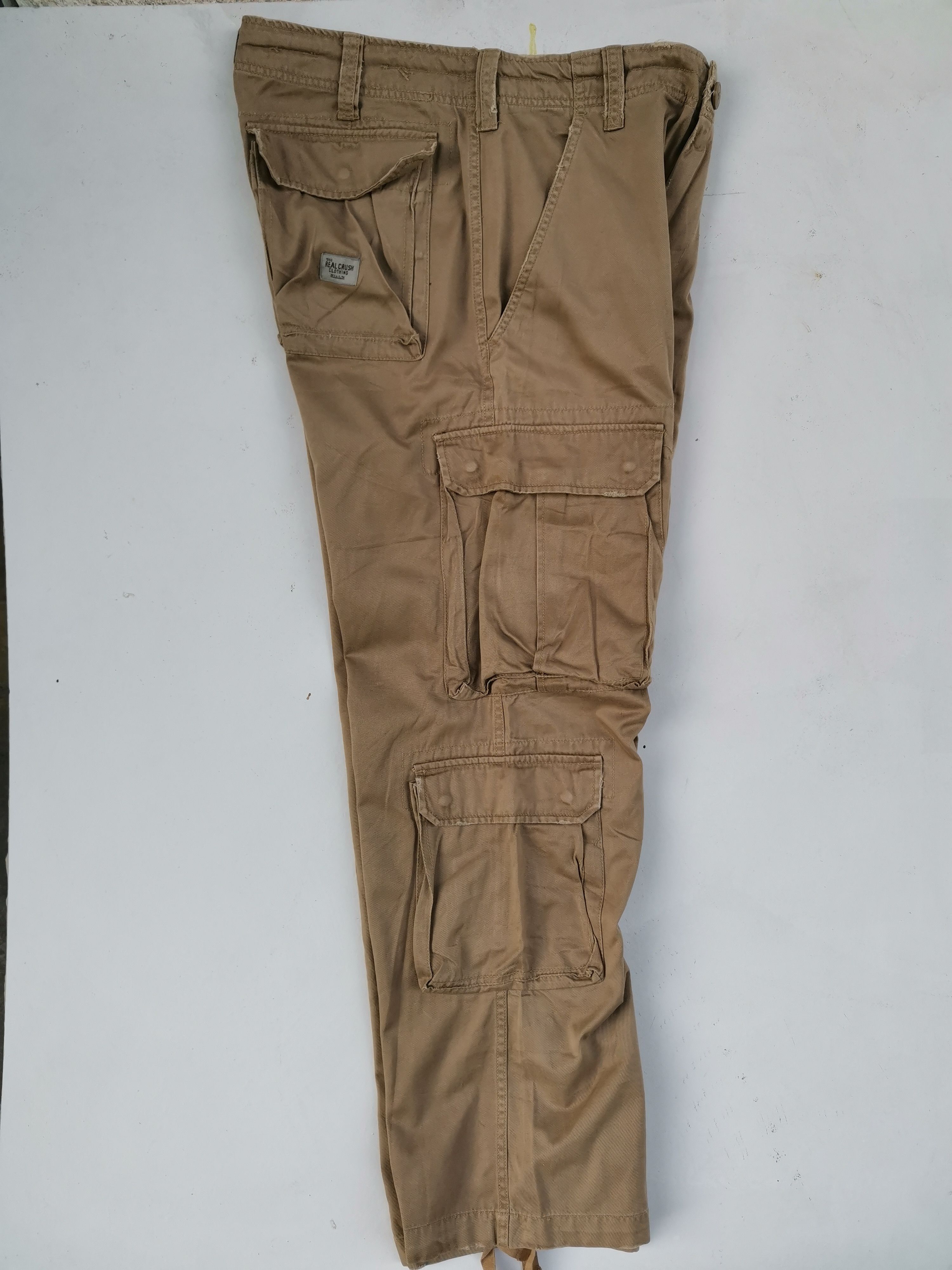 Japanese Brand Real Crush Clothing Tactical Cargo Multipocket Pants Size US 33 - 5 Thumbnail