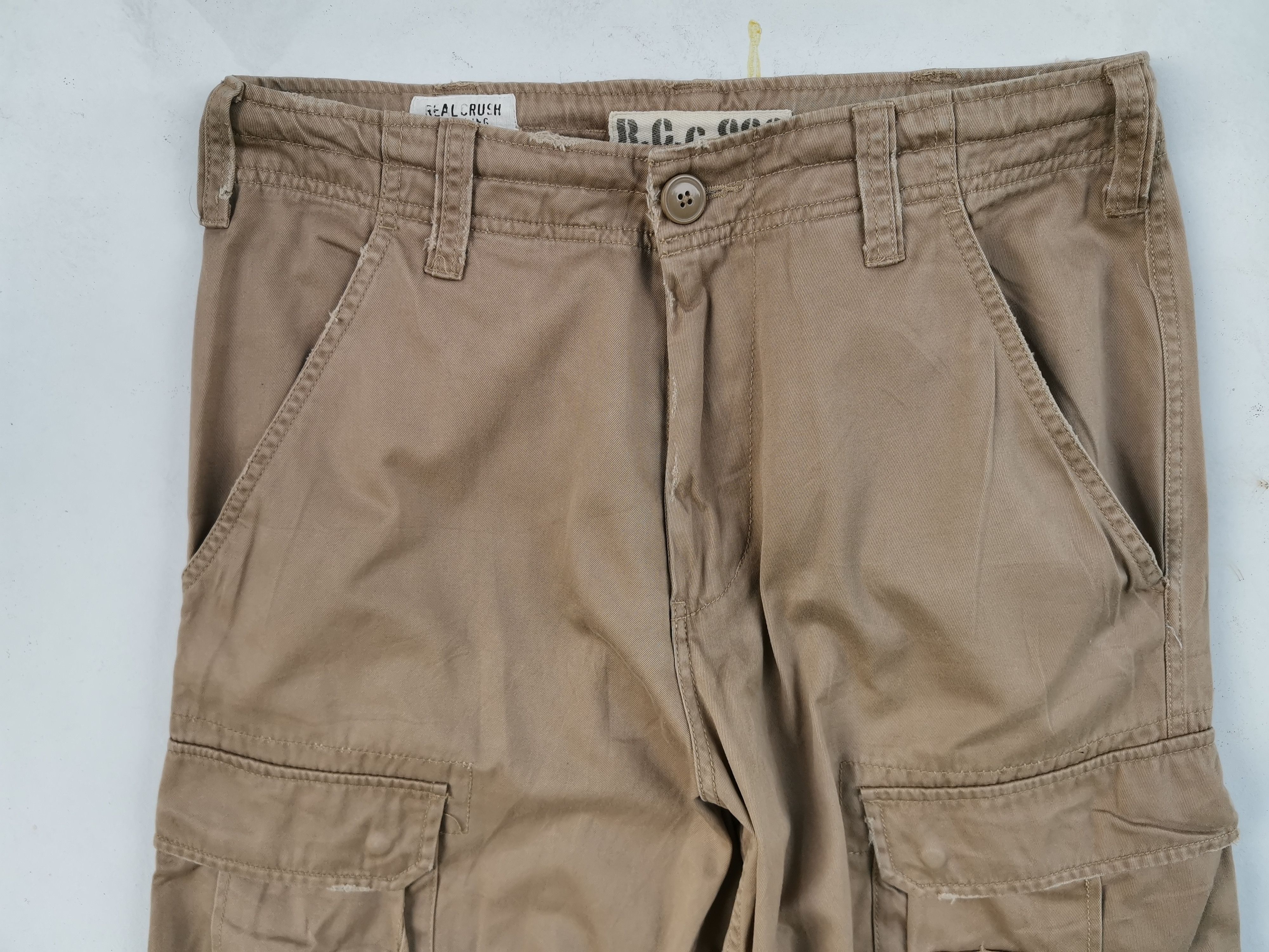 Japanese Brand Real Crush Clothing Tactical Cargo Multipocket Pants Size US 33 - 12 Thumbnail