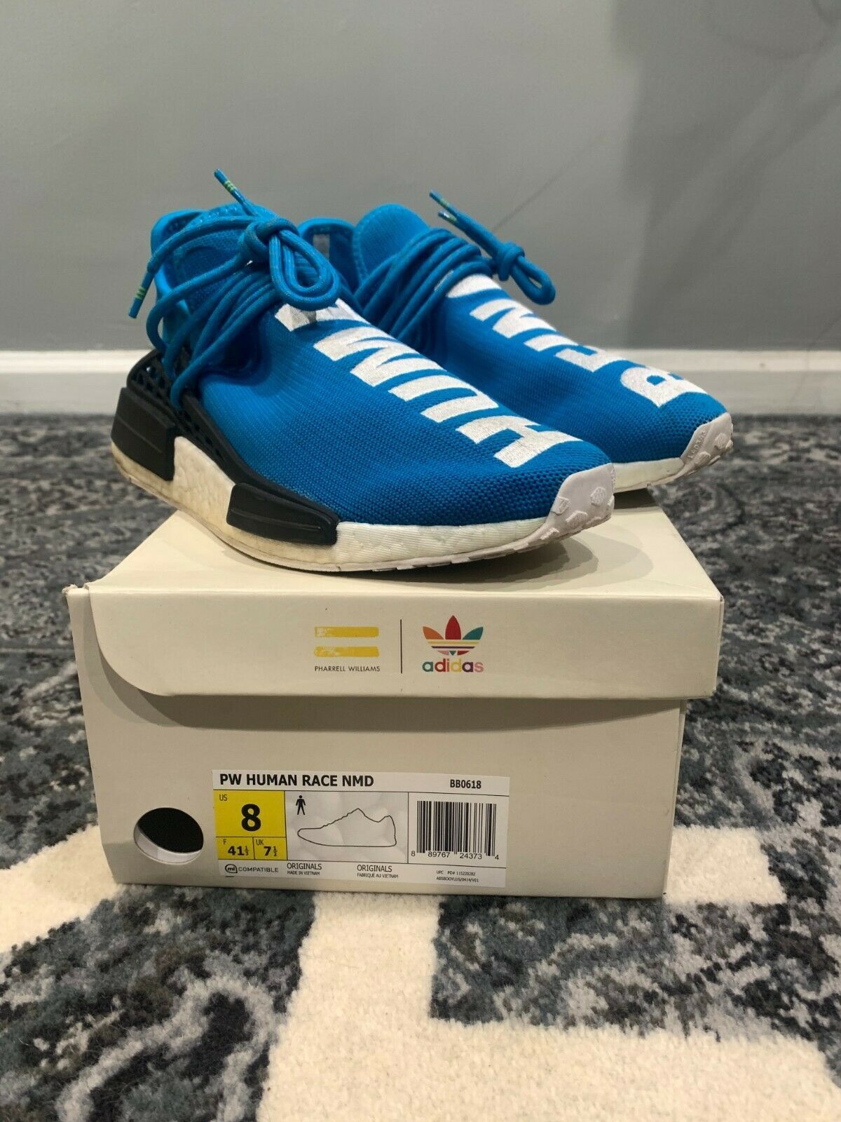 adidas NMD HU Pharrell Human Being Sharp Blue Men's - BB0618 - US