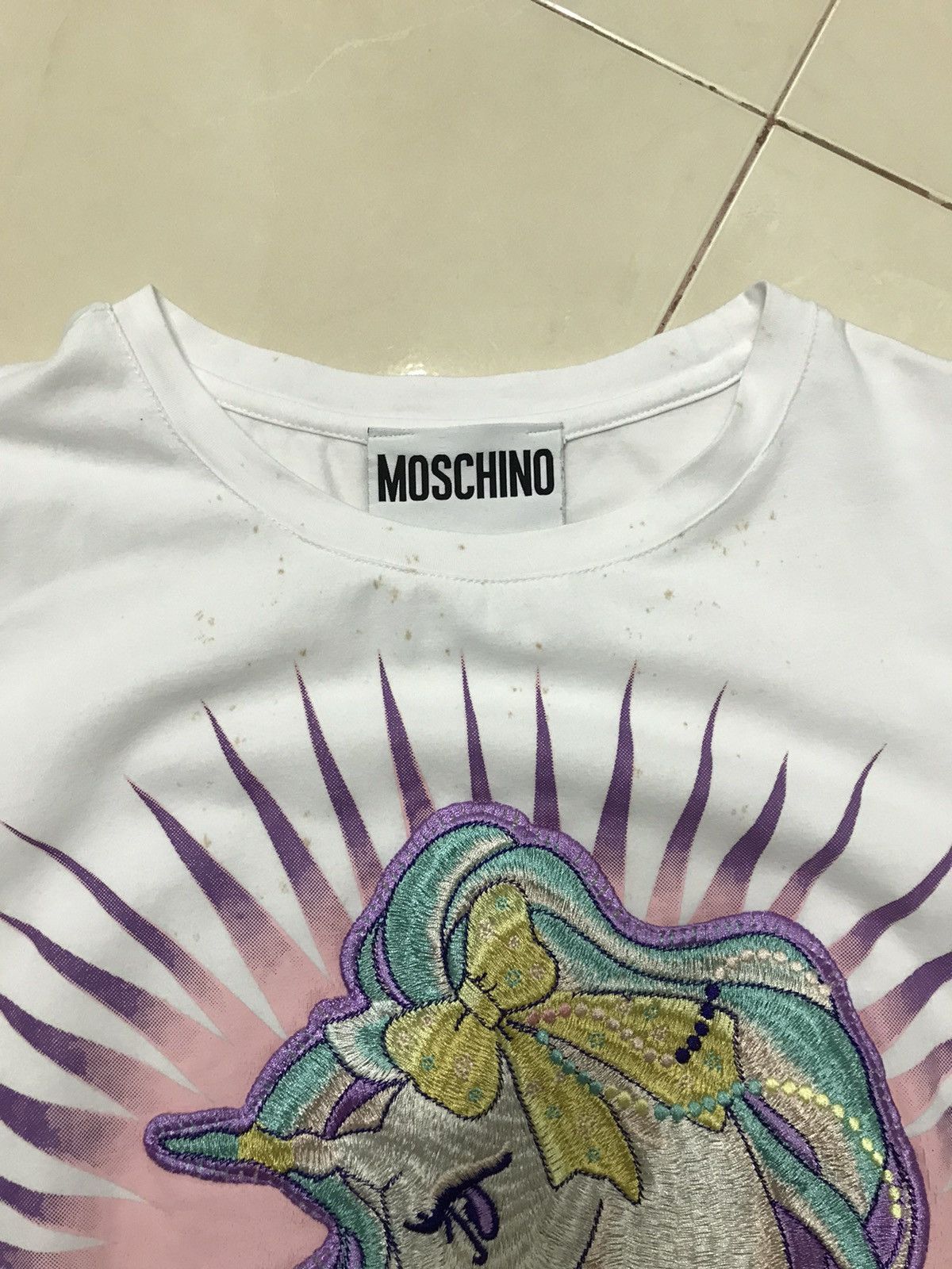 Japanese Brand × Moschino DELETE TODAY!!! MOSCHINO BIG EMBROIDERY LOGO WOMEN Size US S / EU 44-46 / 1 - 6 Thumbnail