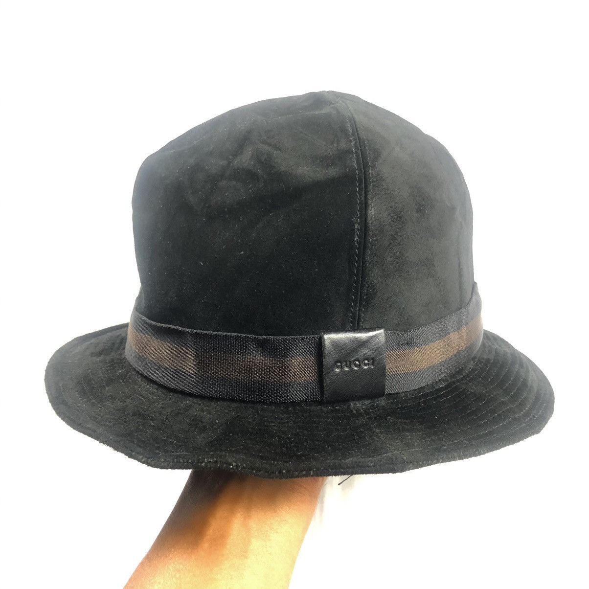 Gucci Gucci Leather Fedora Hat Size ONE SIZE - 5 Thumbnail