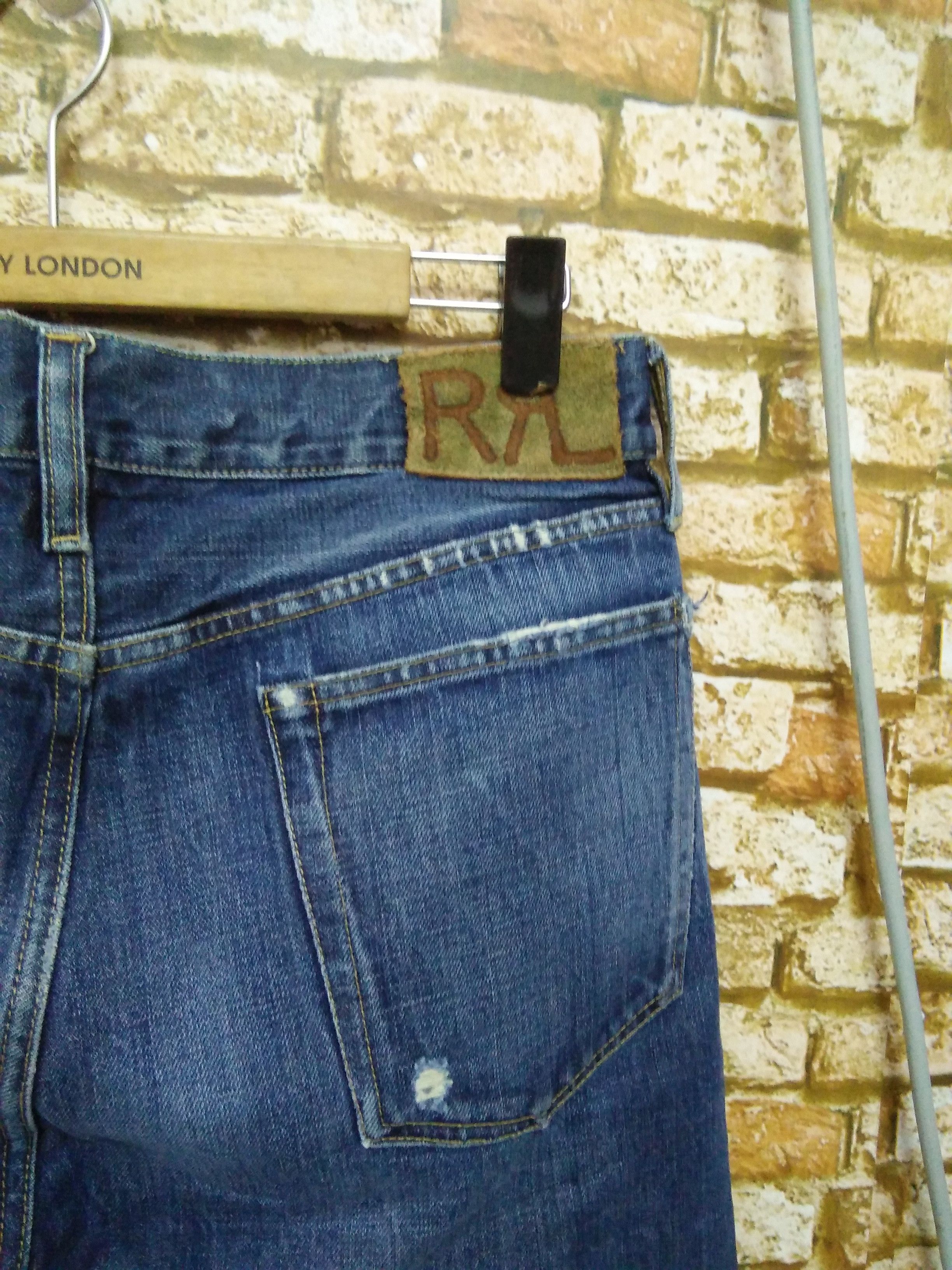 RRL Ralph Lauren RRL POLO RALPH LAUREN SELVEDGE DENIM DISTRESSED (A791) Size US 33 - 4 Thumbnail