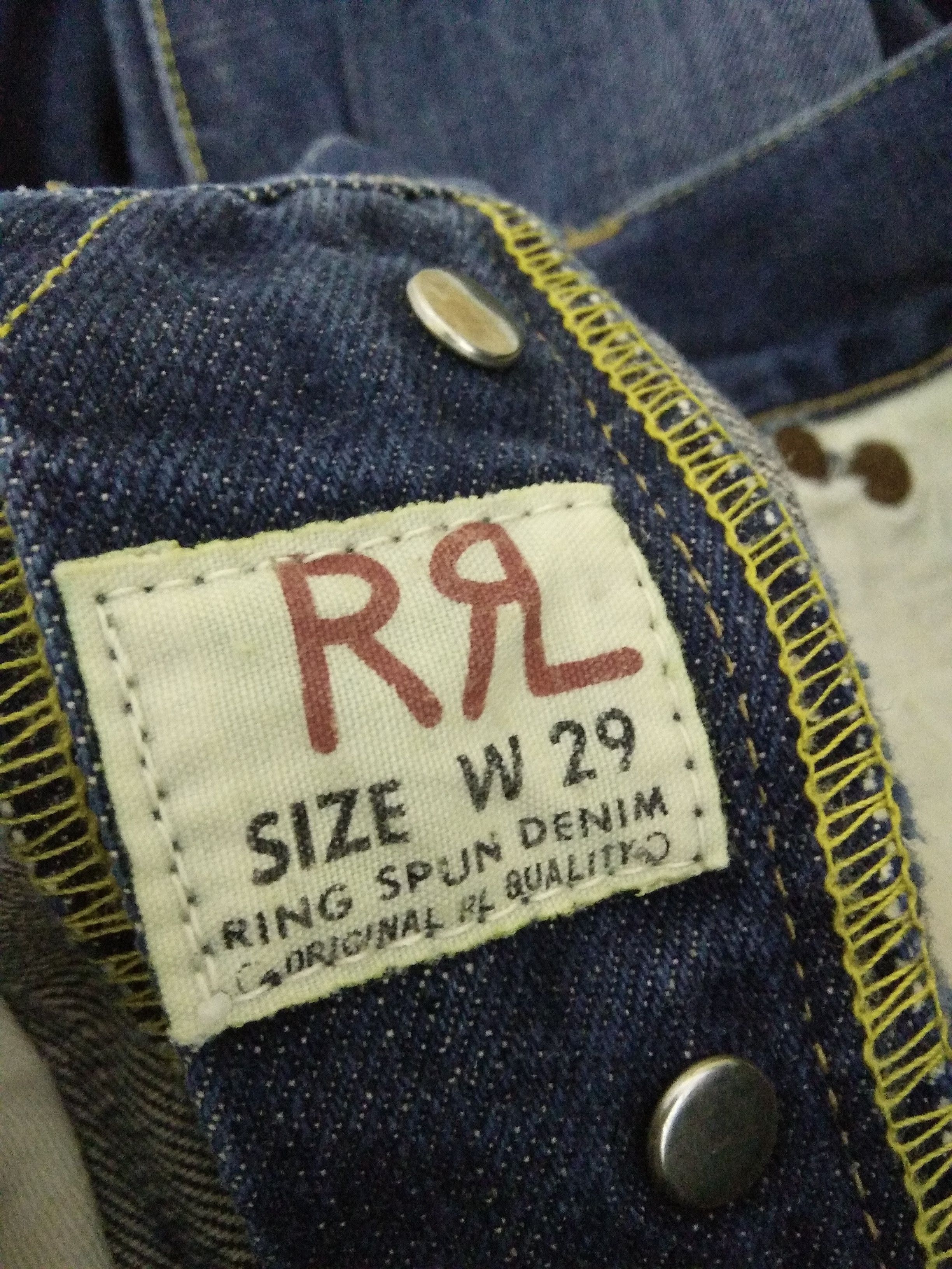 RRL Ralph Lauren RRL POLO RALPH LAUREN SELVEDGE DENIM DISTRESSED (A791) Size US 33 - 8 Thumbnail