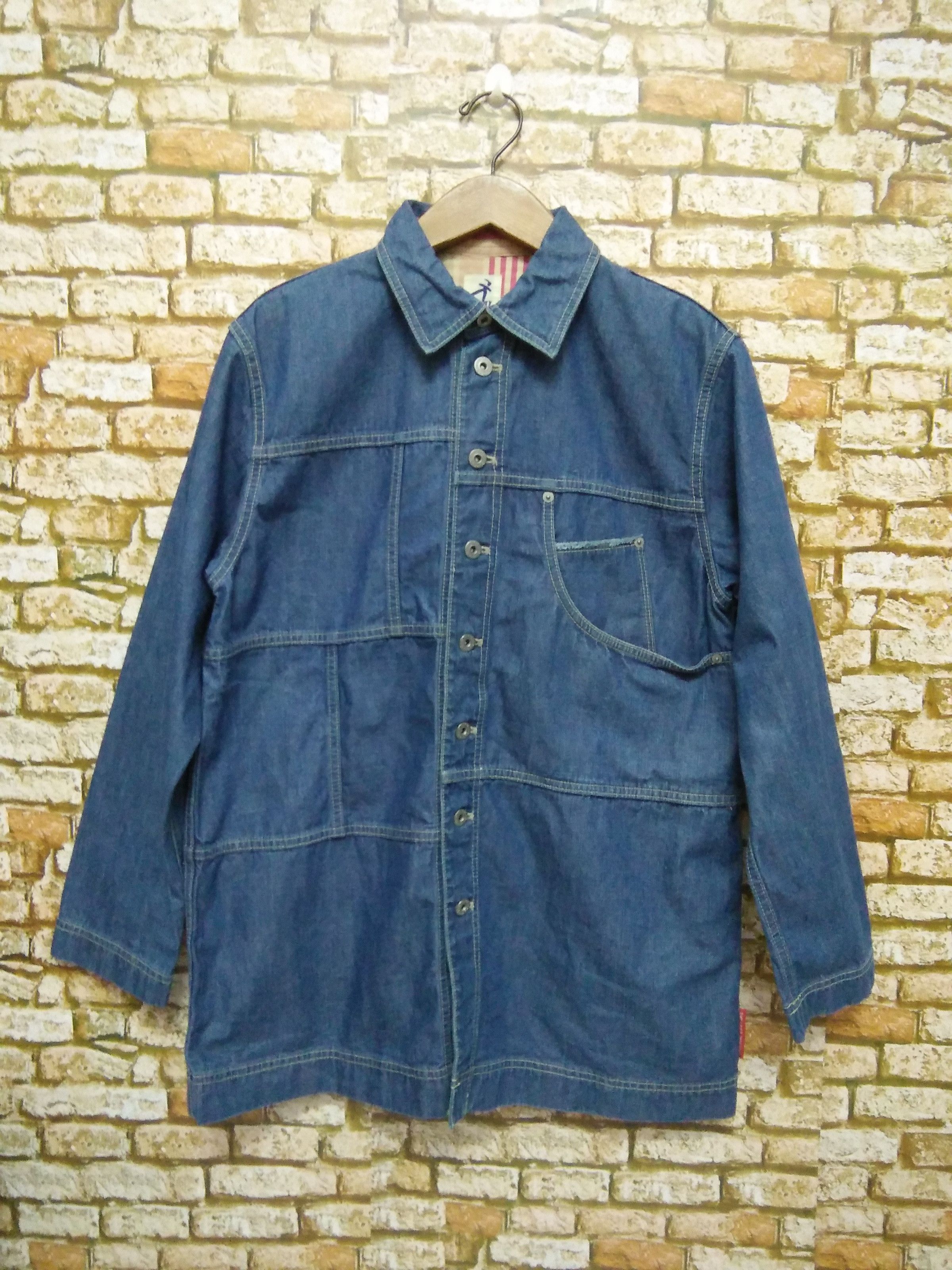 Hai Sporting Gear ISSEY MIYAKE HAI SPORTING GEAR INDIGO DENIM JACKET (A460) Size US M / EU 48-50 / 2 - 1 Thumbnail