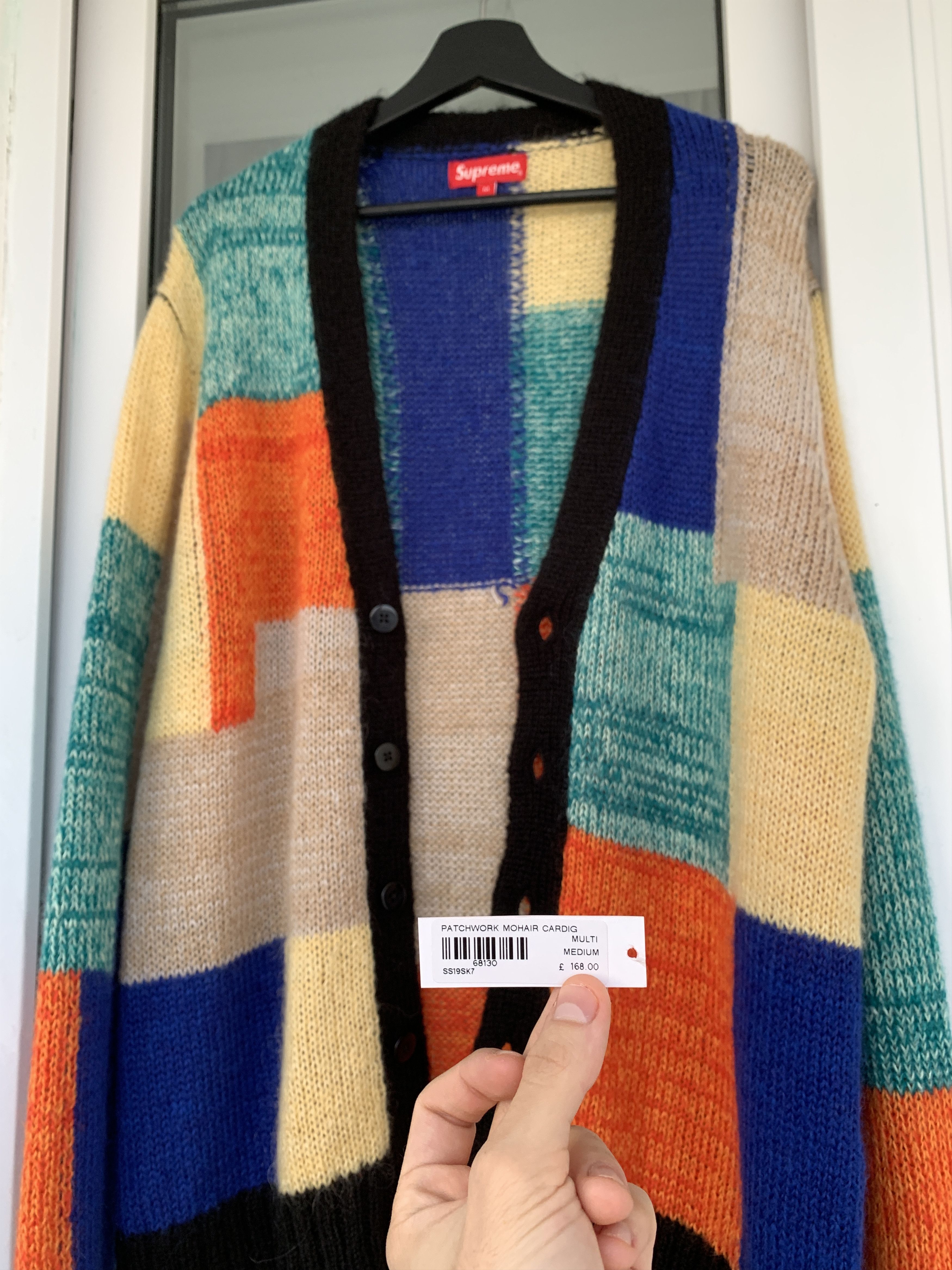 Supreme Supreme SS19 Patchwork Mohair Cardigan Knit | Grailed