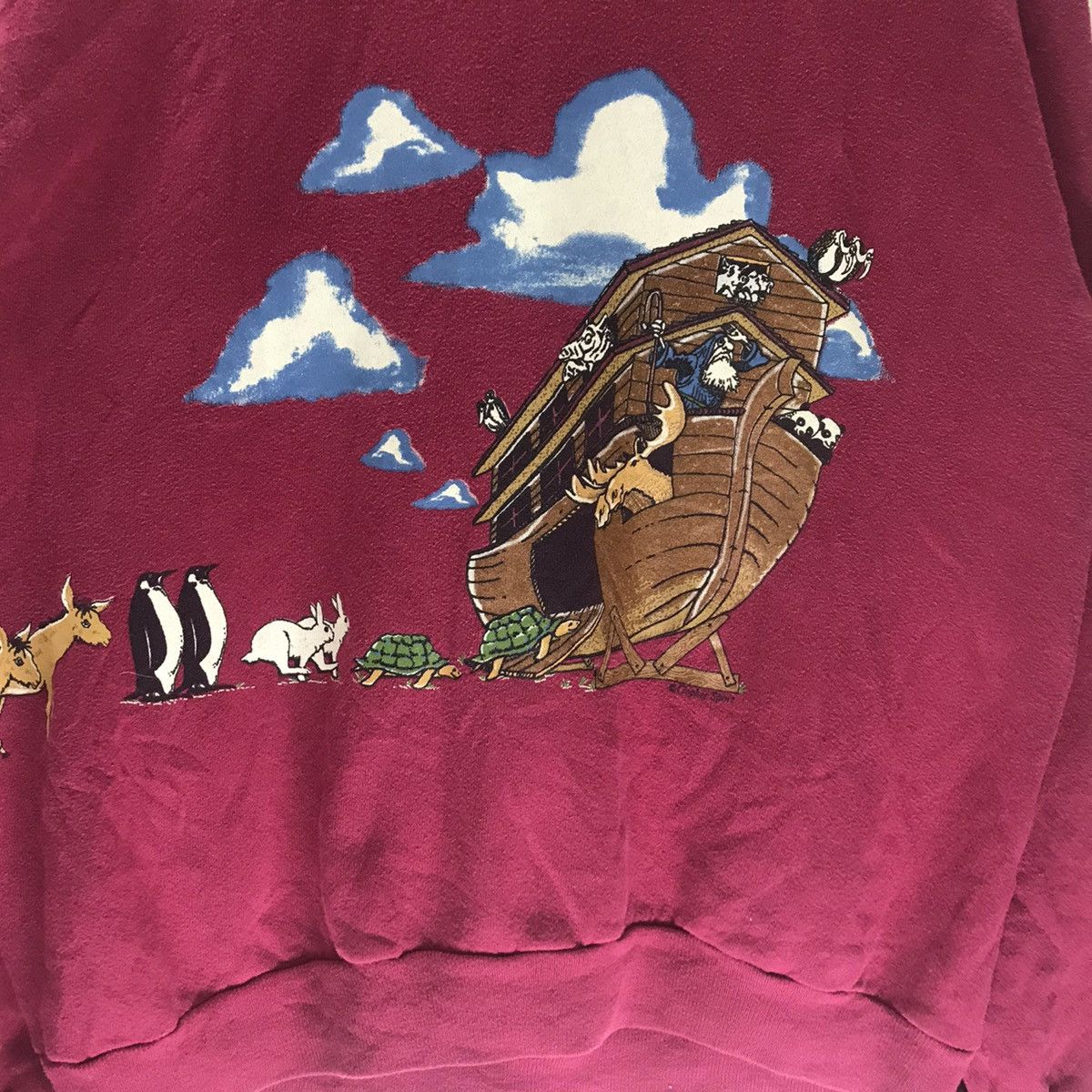 Vintage Vintage Sweatshirt Movie Noah Caricature Cartoon Size US L / EU 52-54 / 3 - 3 Thumbnail