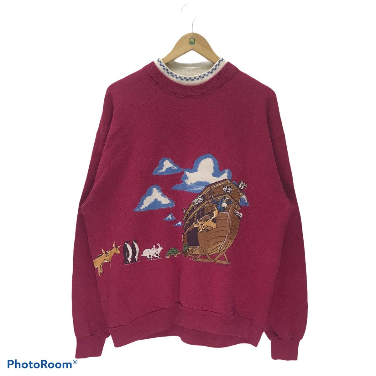 Vintage Vintage Sweatshirt Movie Noah Caricature Cartoon Size US L / EU 52-54 / 3 - 1 Thumbnail