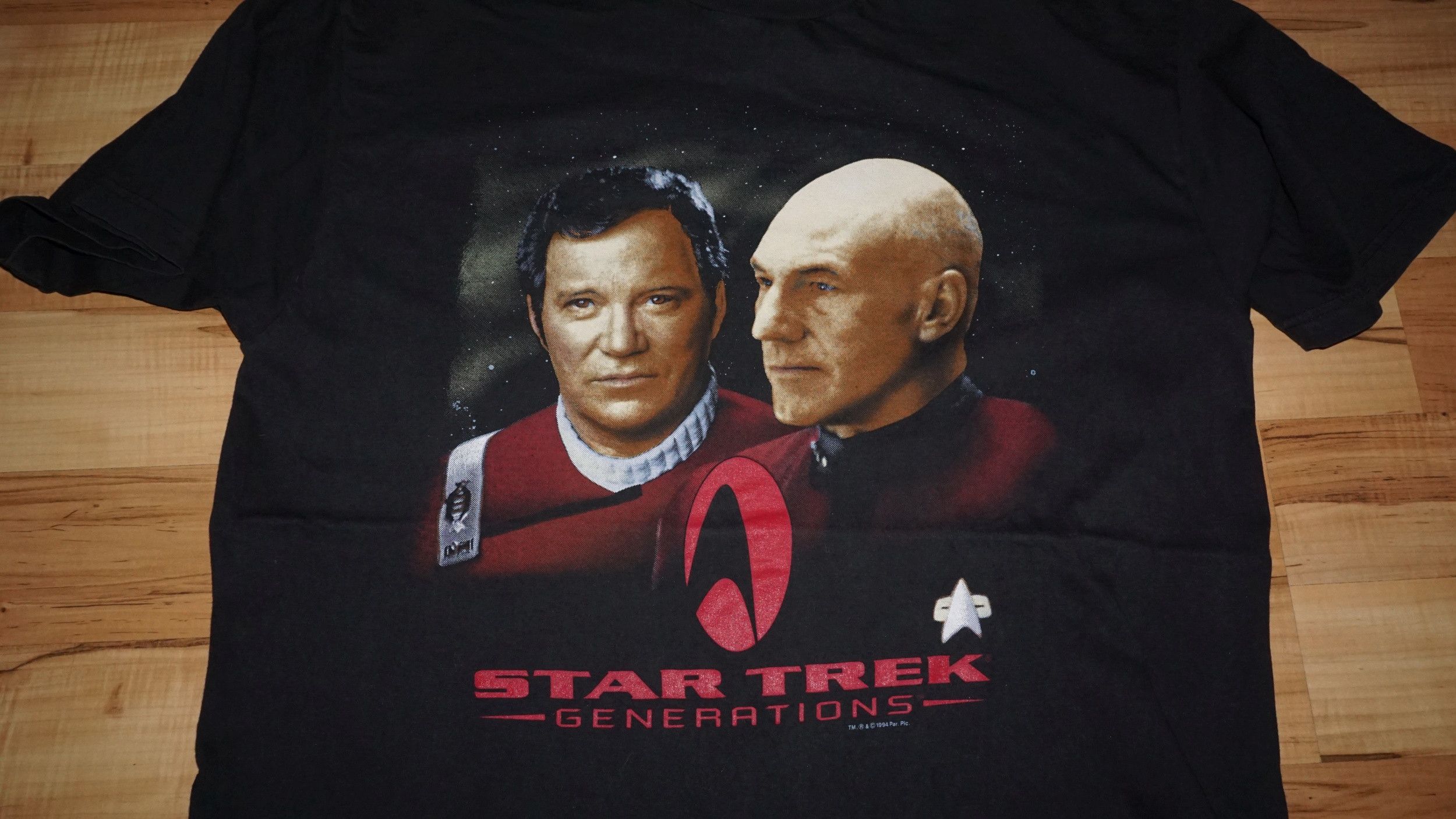 Vintage Star Trek Vintage 1994 Movie Tshirt Patrick Stewart Size US XL / EU 56 / 4 - 4 Thumbnail