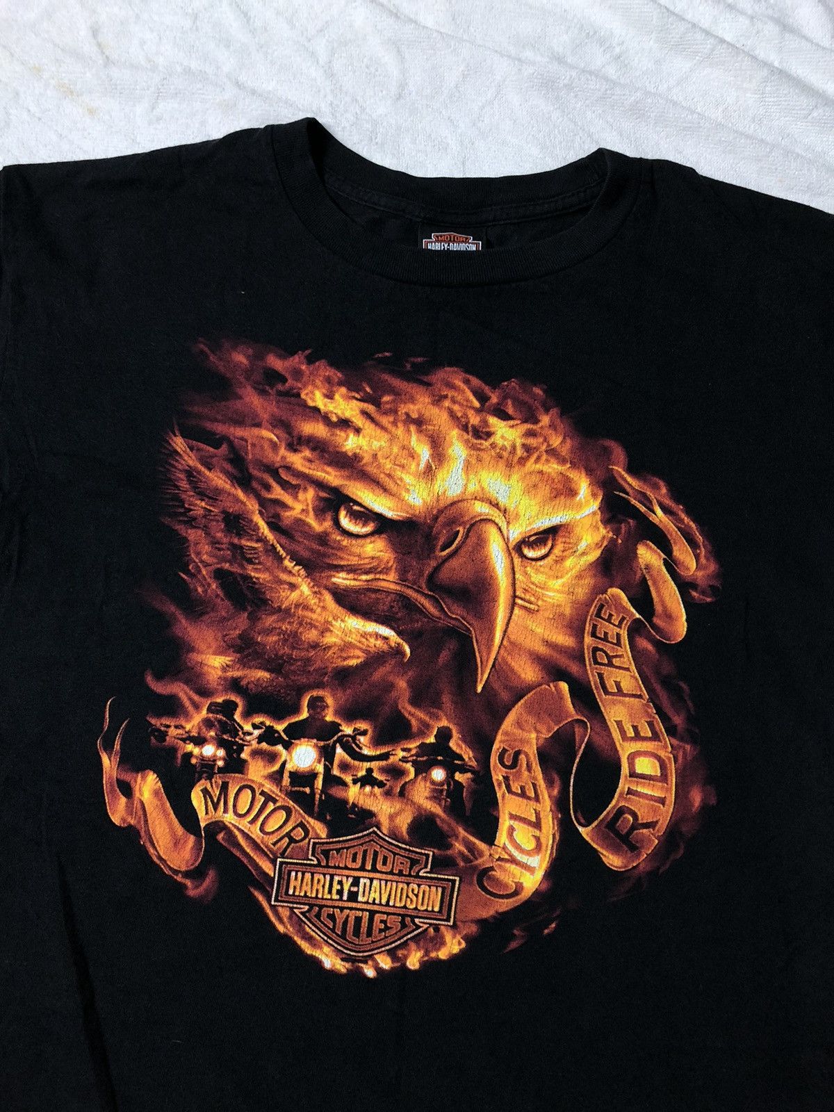 Harley Davidson Harley Davidson Eagle Fire Lightning Travis Scott T-Shirt Size US L / EU 52-54 / 3 - 4 Thumbnail